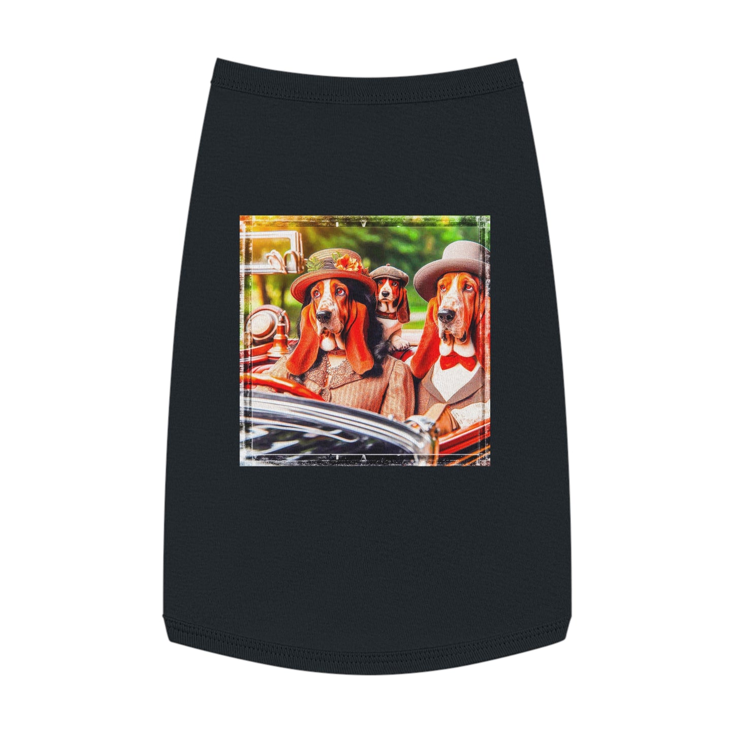 Pet Tank Top Wacky Basset Hound Pets Printify L Black