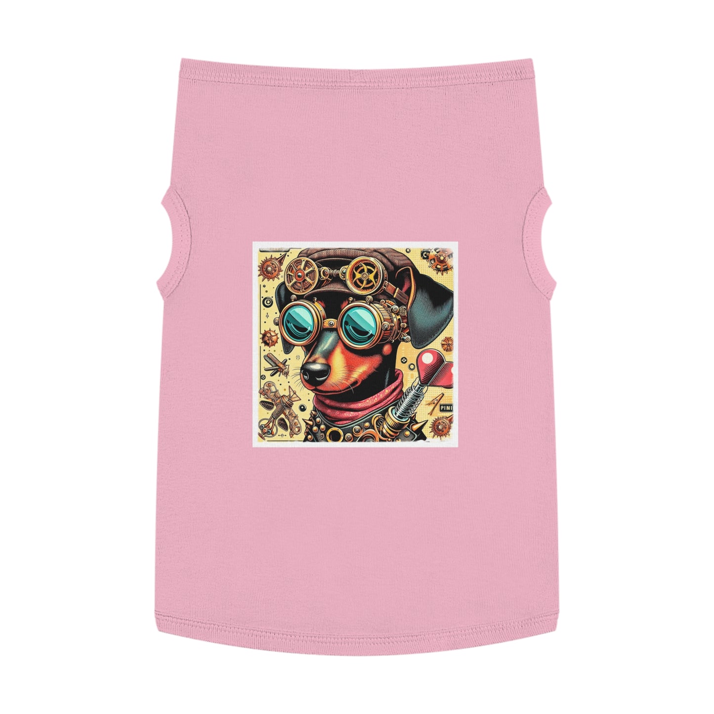 - Min Pin Tank Tops Steam punk puppy Pets Printify XL Pink