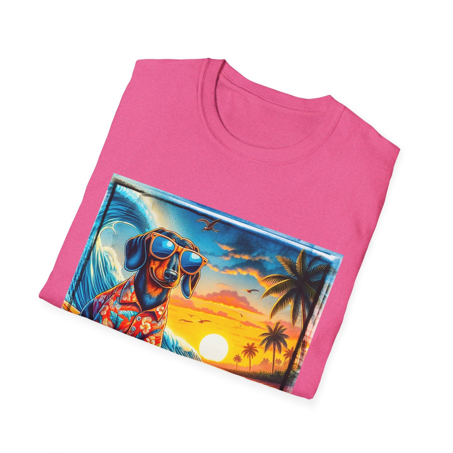 Dachshund colorful sunset t shirt