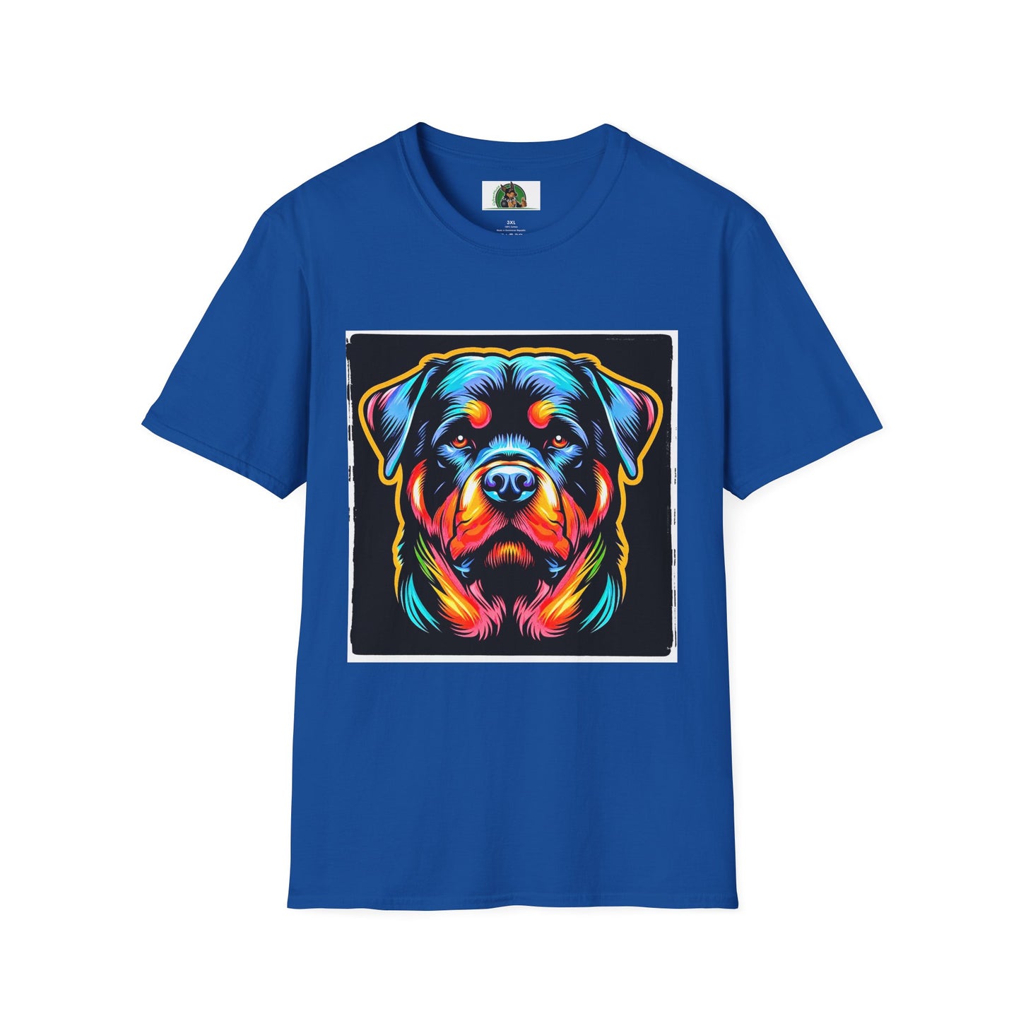 Rottweiler colorful puppy shirt T-Shirt Printify XS Royal