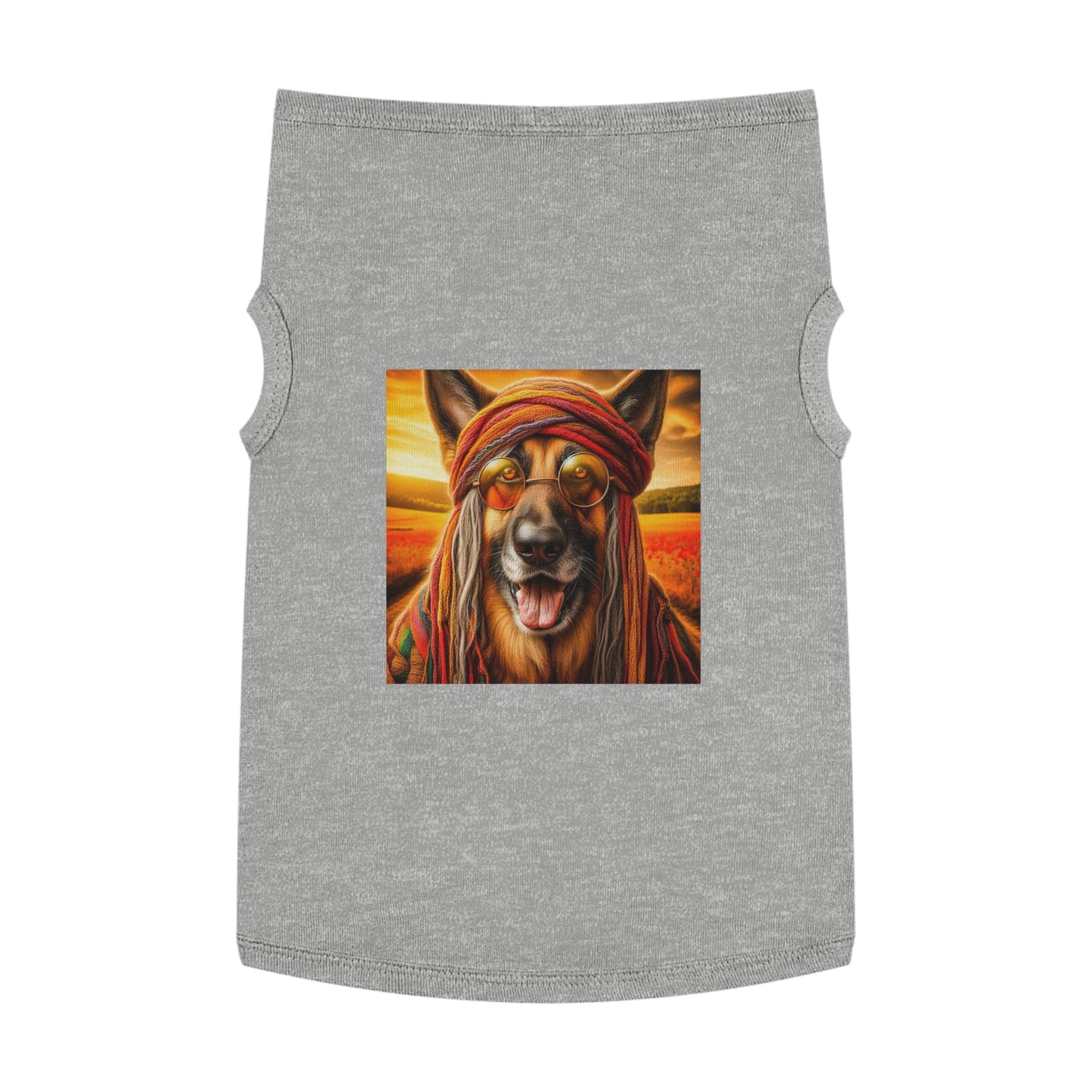 German Shepherd old hippie shirt Pets Printify XL Heather