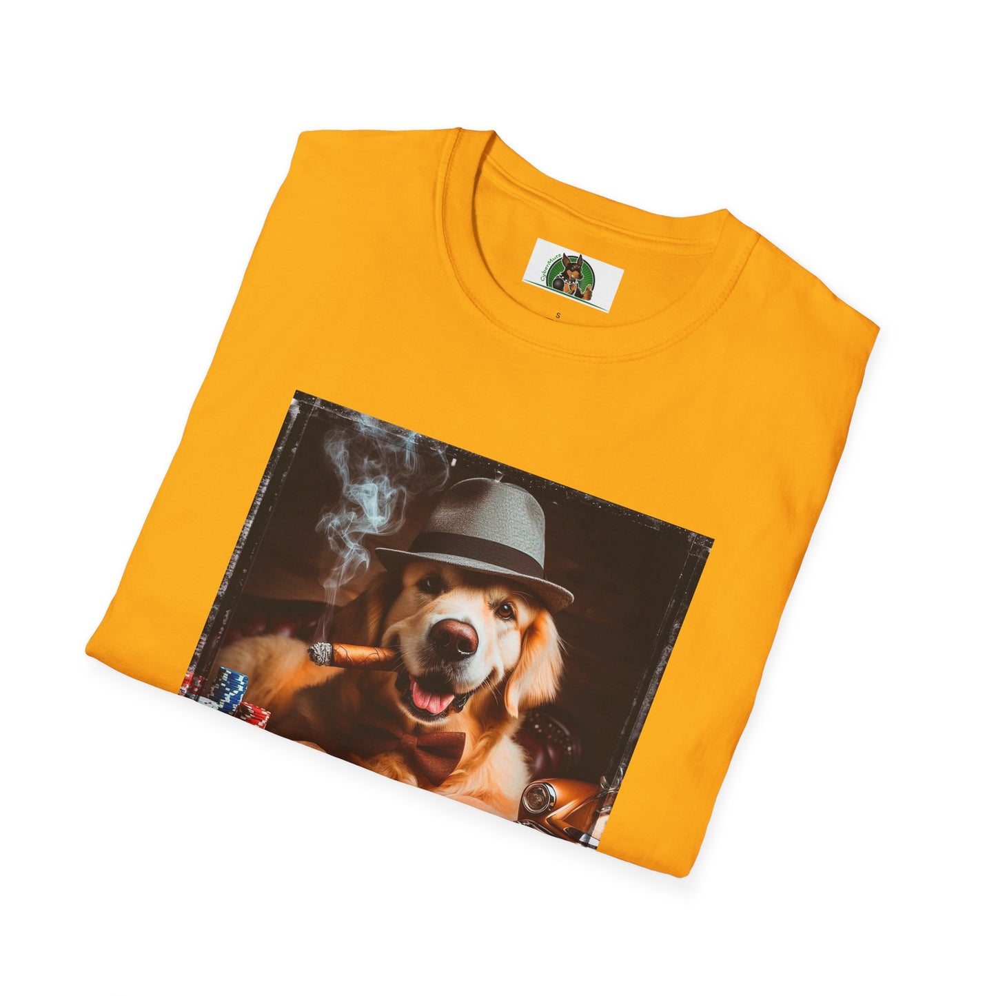 Golden Retriever cigars and smoking shirt