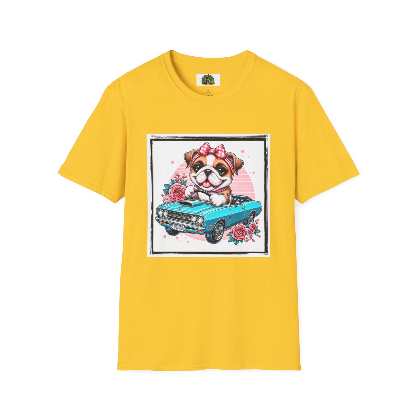 Wacky Bulldog baby driver t shirt T-Shirt Printify S Daisy