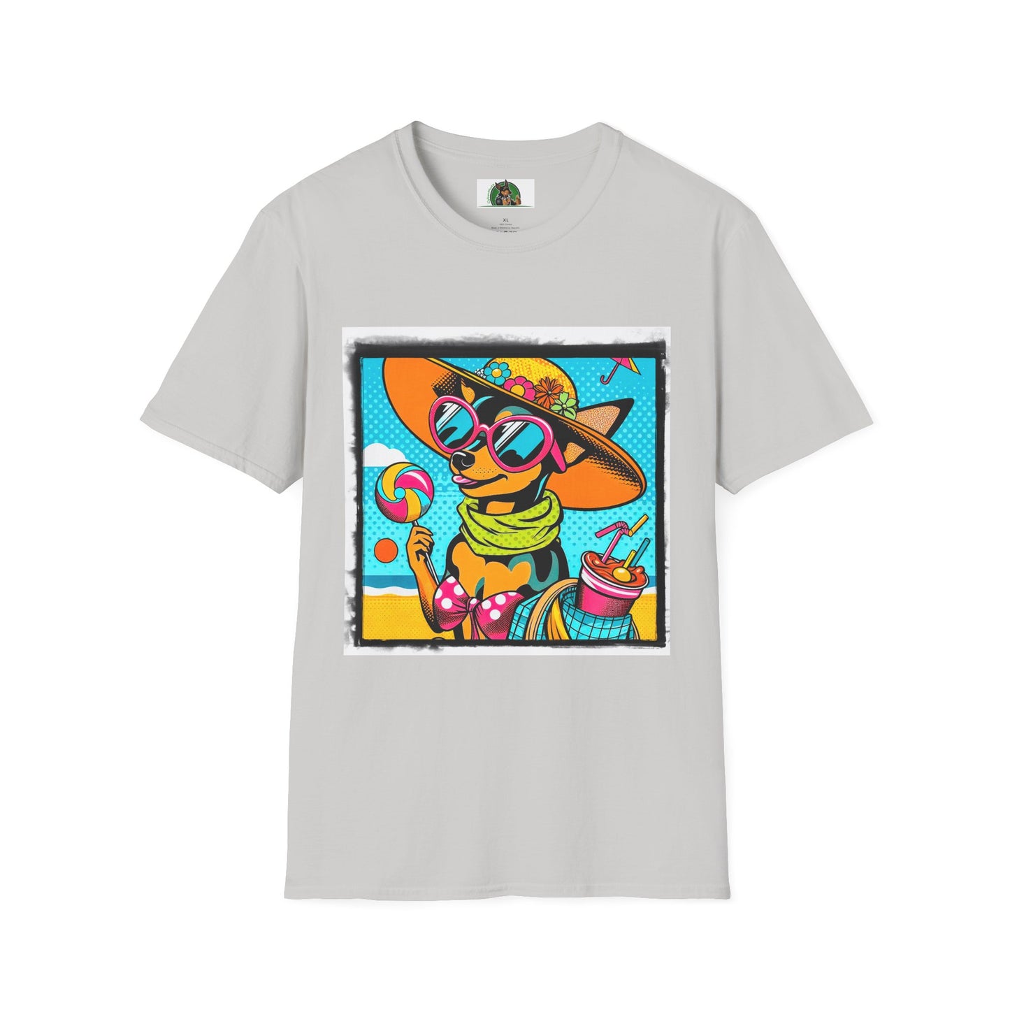 Min Pin T-Shirt beach vacation T-Shirt Printify S Ice Grey