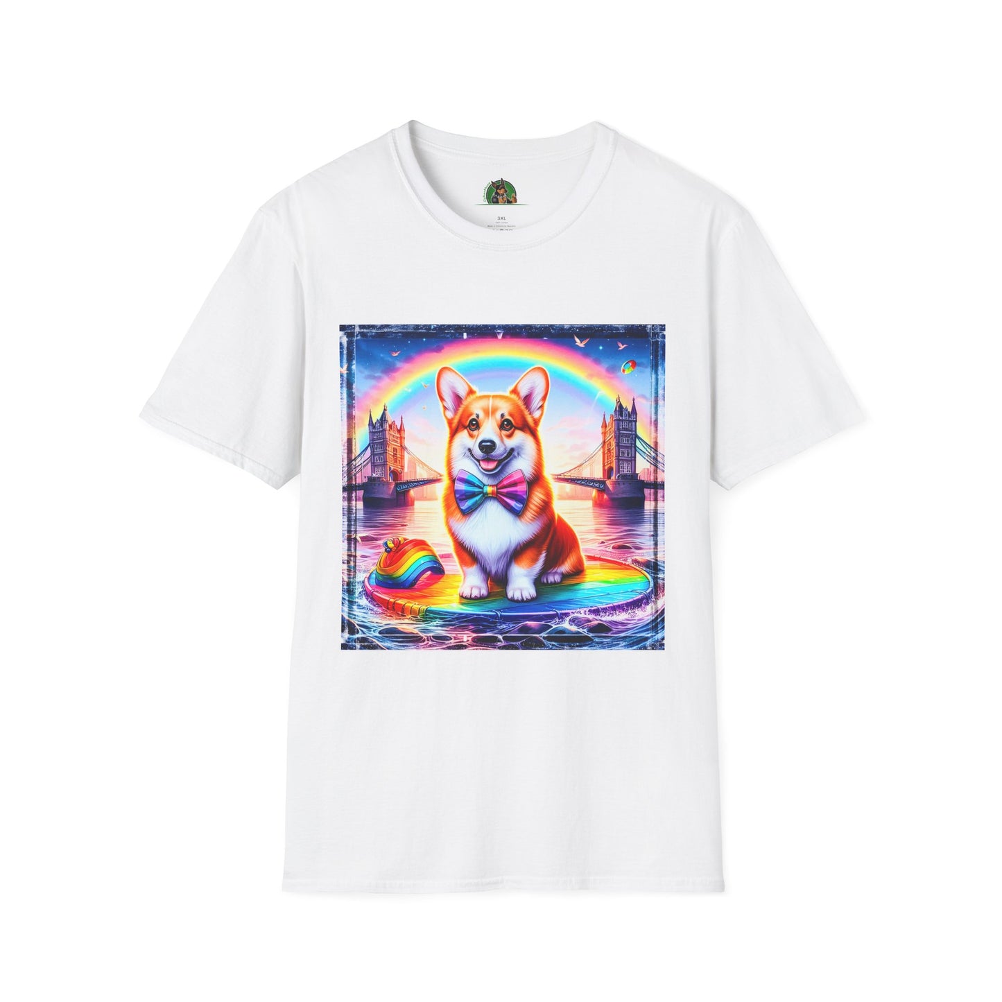 Pembroke Welsh Corgi colorful rainbow T-Shirt Printify XS White
