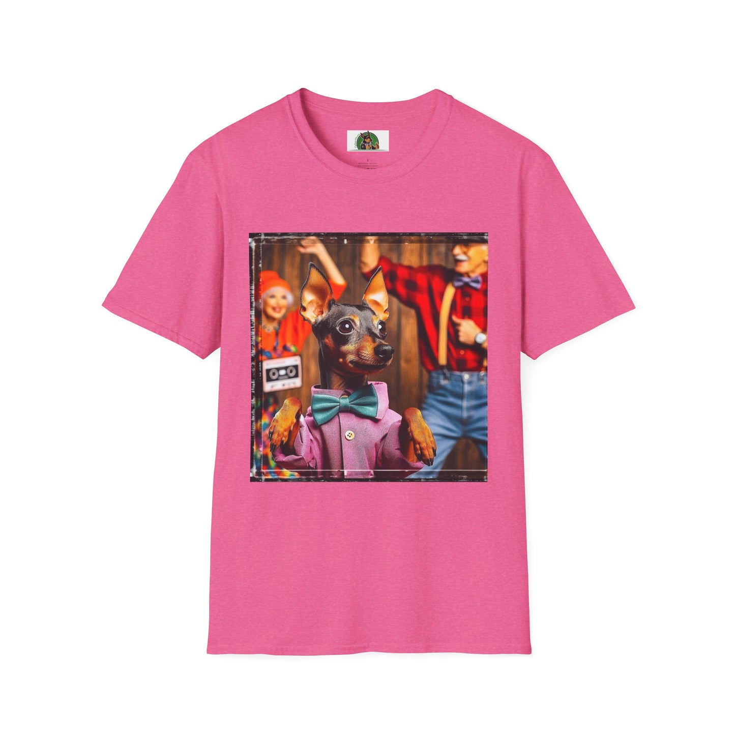 Min Pin T-Shirt party fun T-Shirt Printify S Heather Heliconia