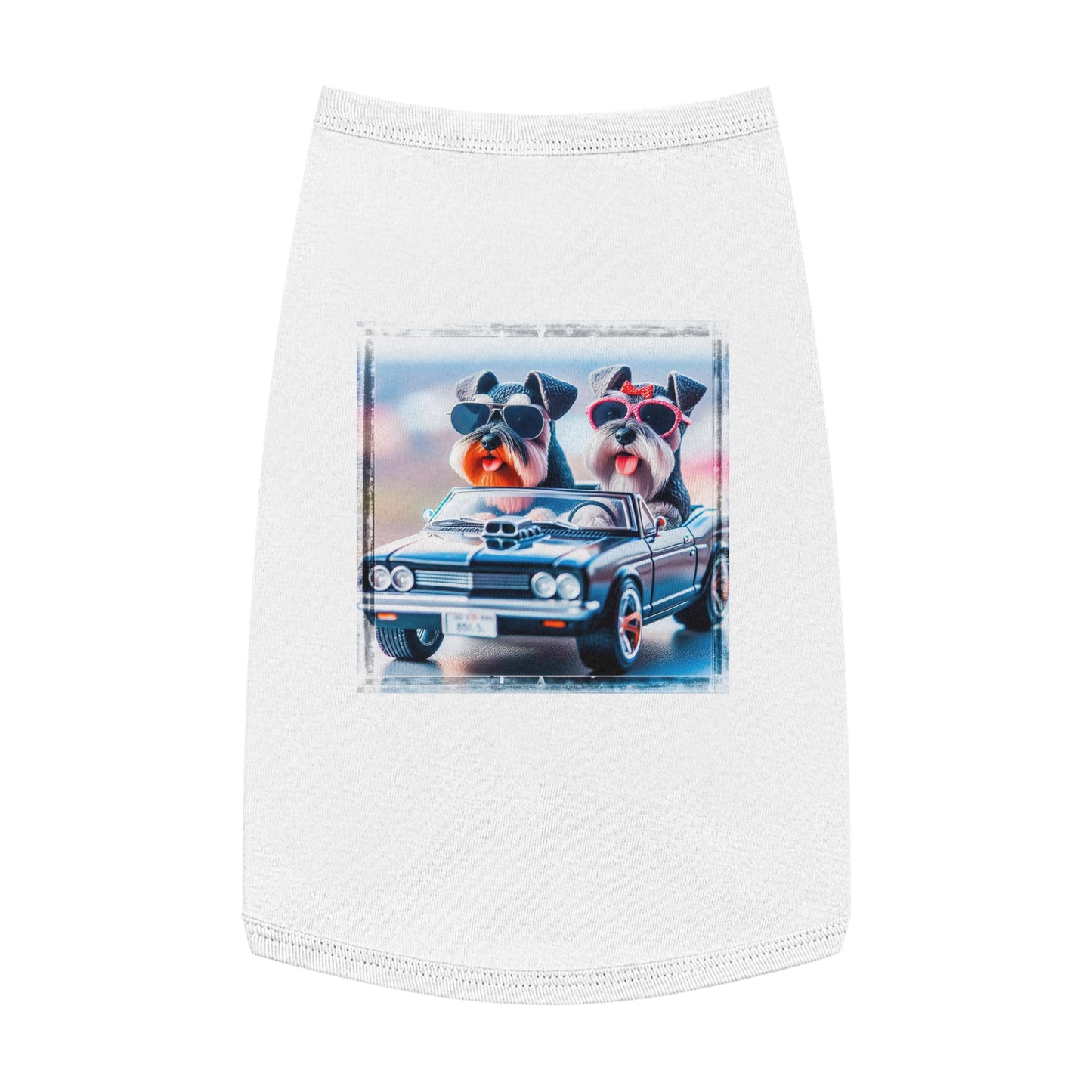 Miniature Schnauzers driving friends shirt Pets Printify L White