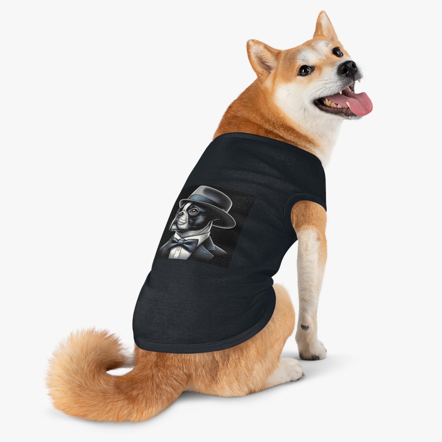 Dog Tank Top Boston Terrier Dog In Top Hat Pets Printify