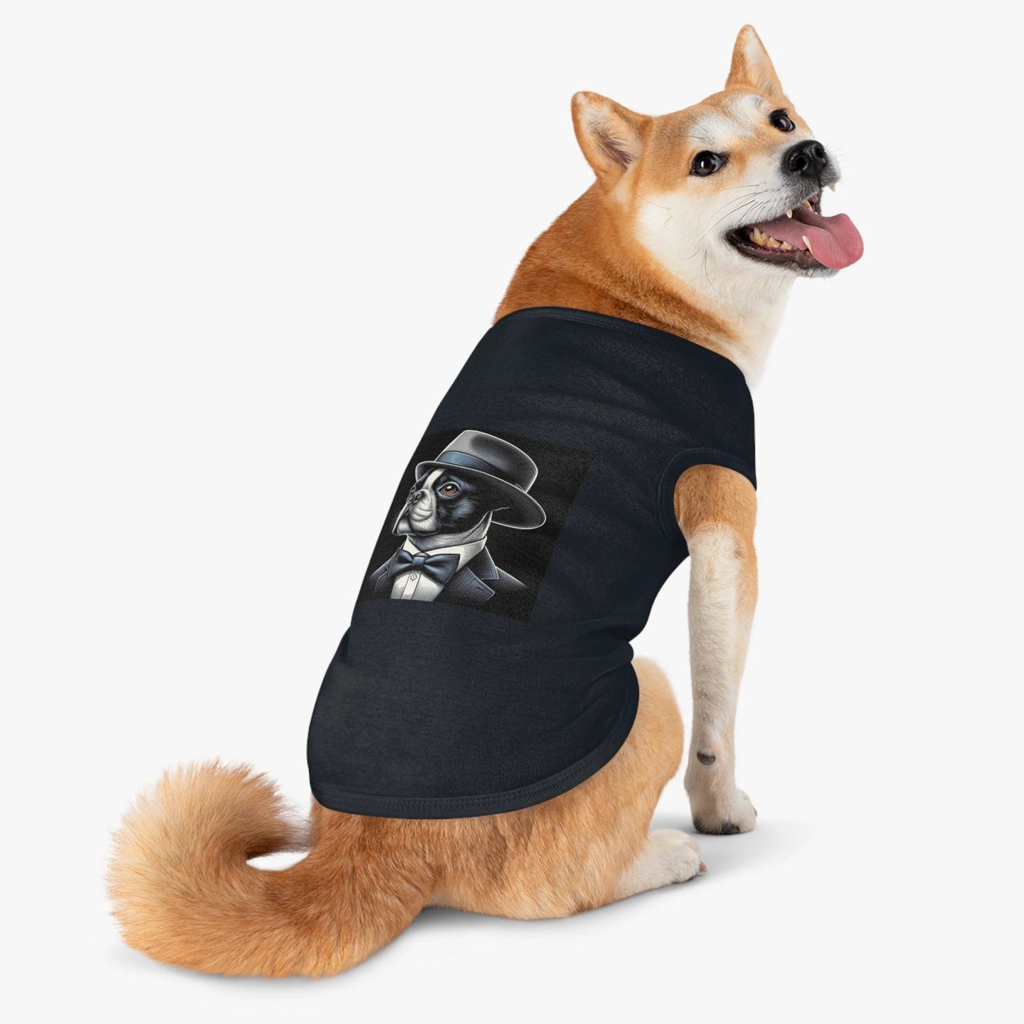 Dog Tank Top Boston Terrier Dog In Top Hat Pets Printify