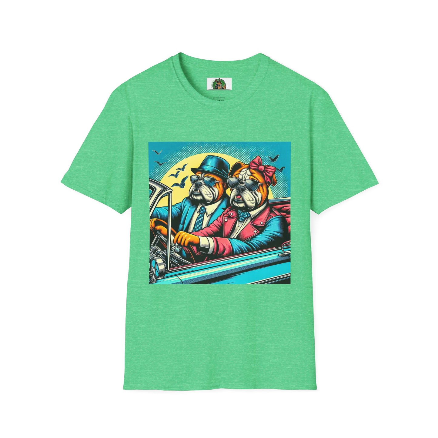 Wacky Bulldog couple t shirt T-Shirt Printify S Heather Irish Green
