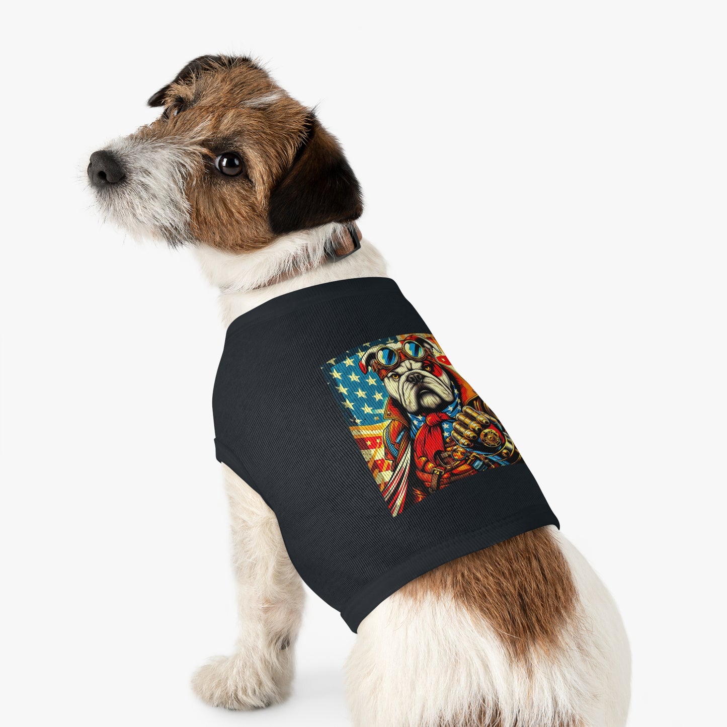 Pet Tank Top Bulldog stream punk t shirt Pets Printify