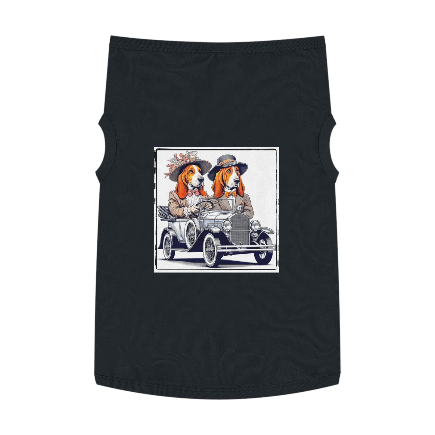 Pet Tank Top Wacky Basset Hound Pets Printify XL Black