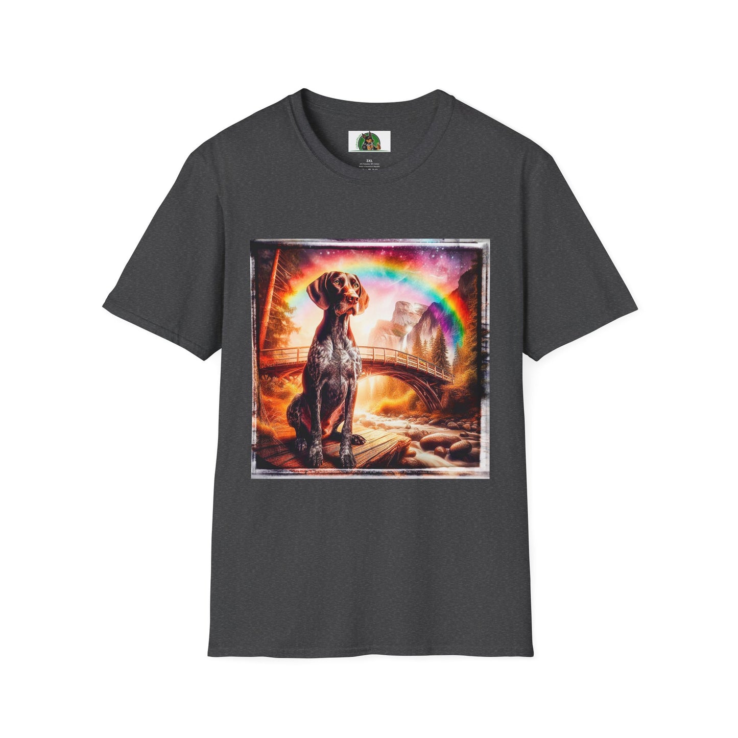 German Shorthaired Pointer crashing waves t shirt T-Shirt Printify XS Dark Heather