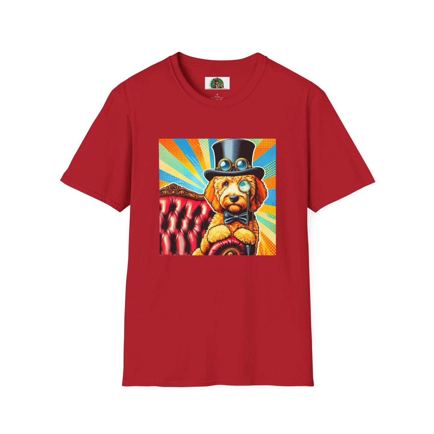 Golden Doodle steam punk cutie r shirt T-Shirt Printify S Cherry Red