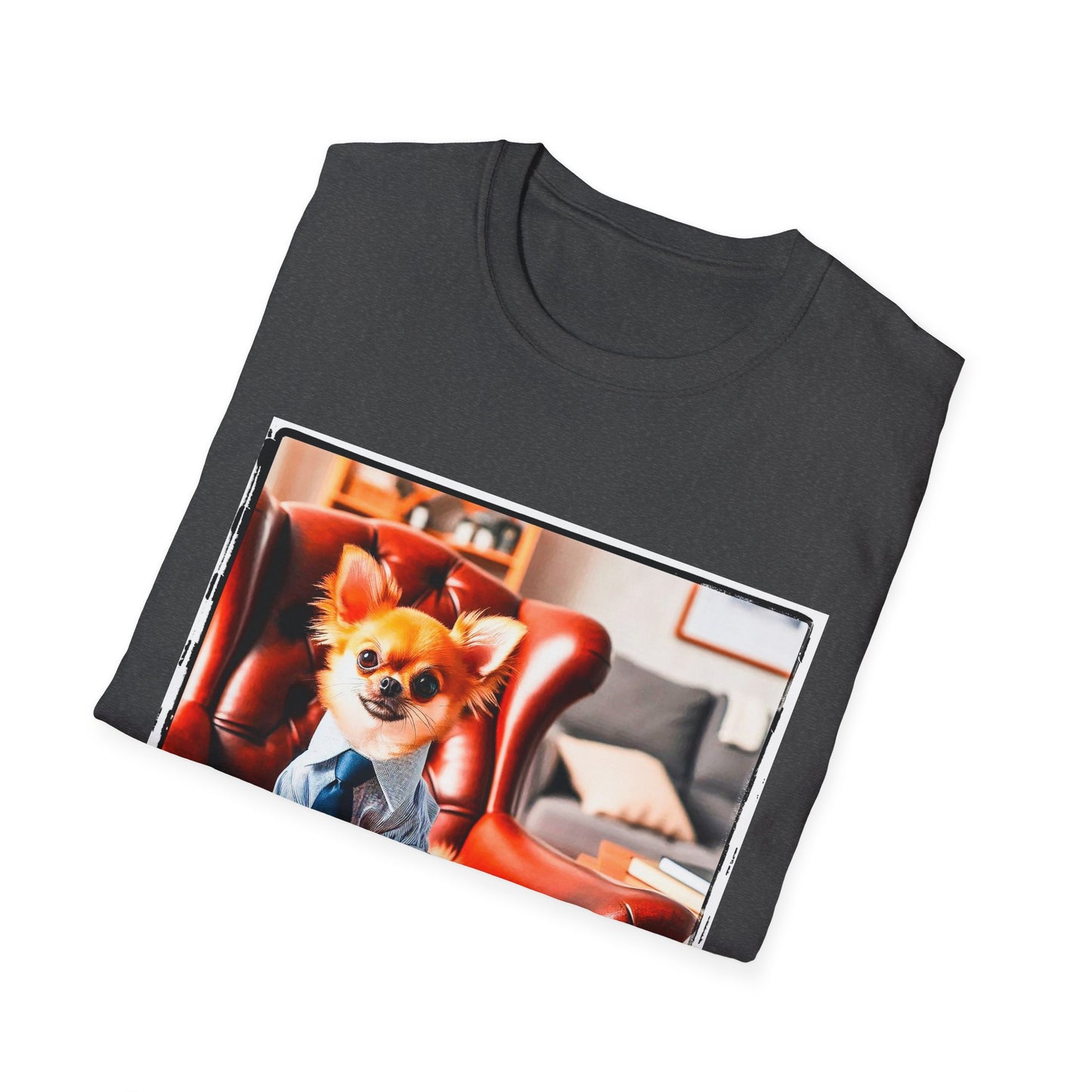 Chihuahua working man t shirt T-Shirt Printify