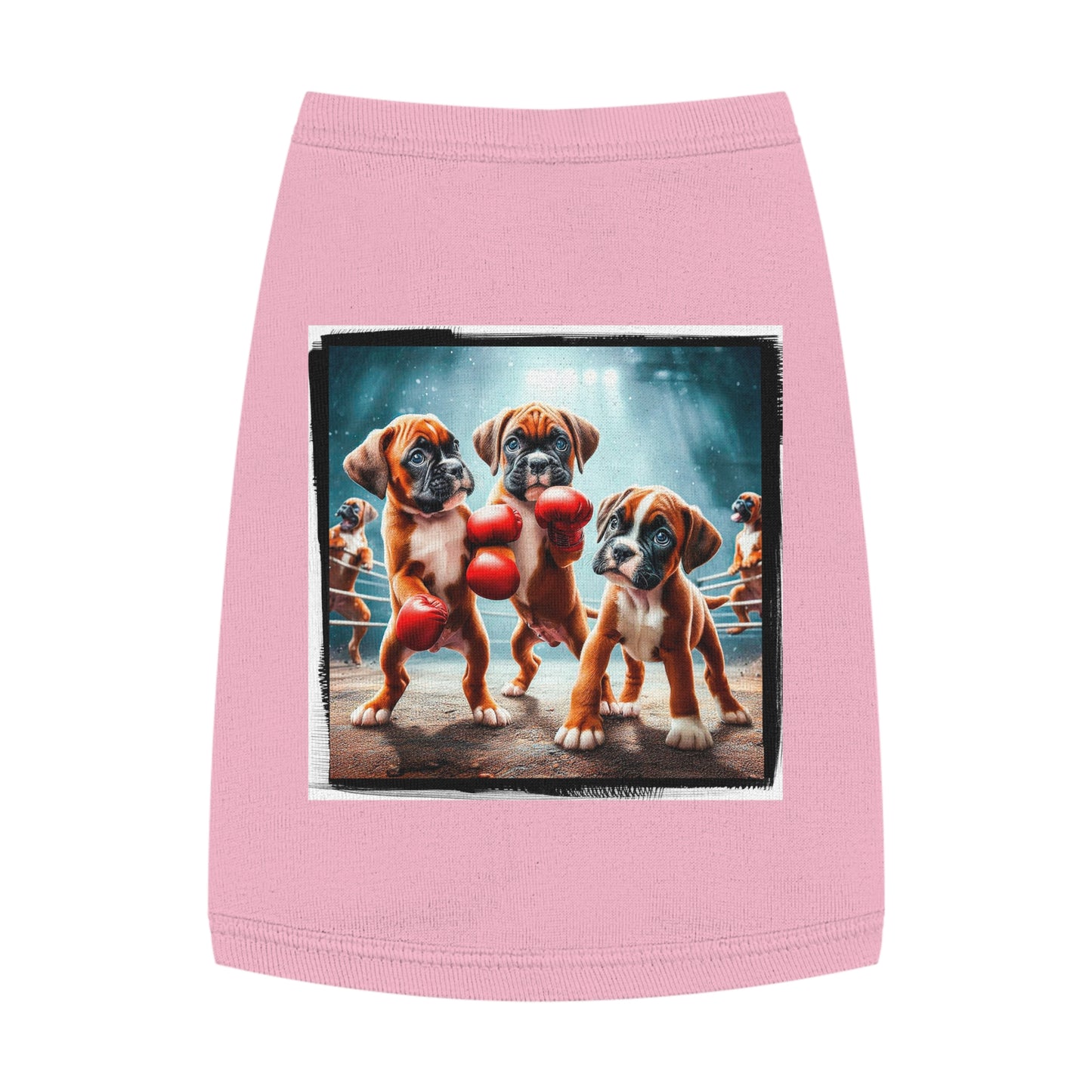 Pet Tank Top Boxer Puppies Pets Printify M Pink