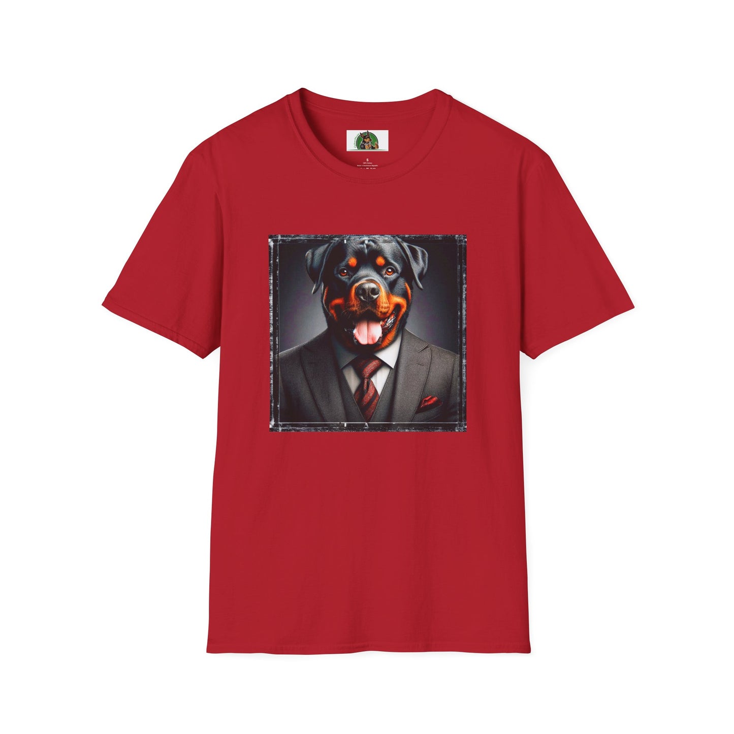 Rottweiler nice suit shirt T-Shirt Printify S Cherry Red