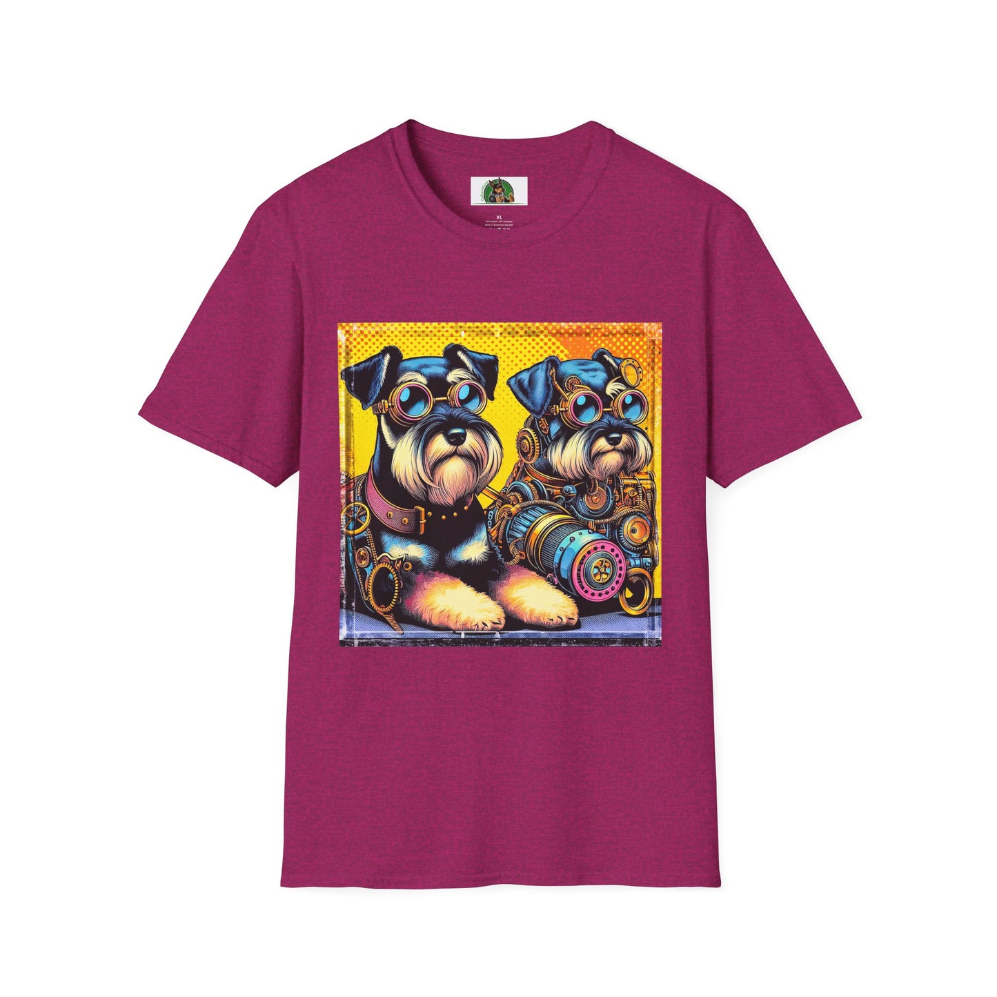 Miniature Schnauzer steam punk cuties shirt T-Shirt Printify S Antique Heliconia