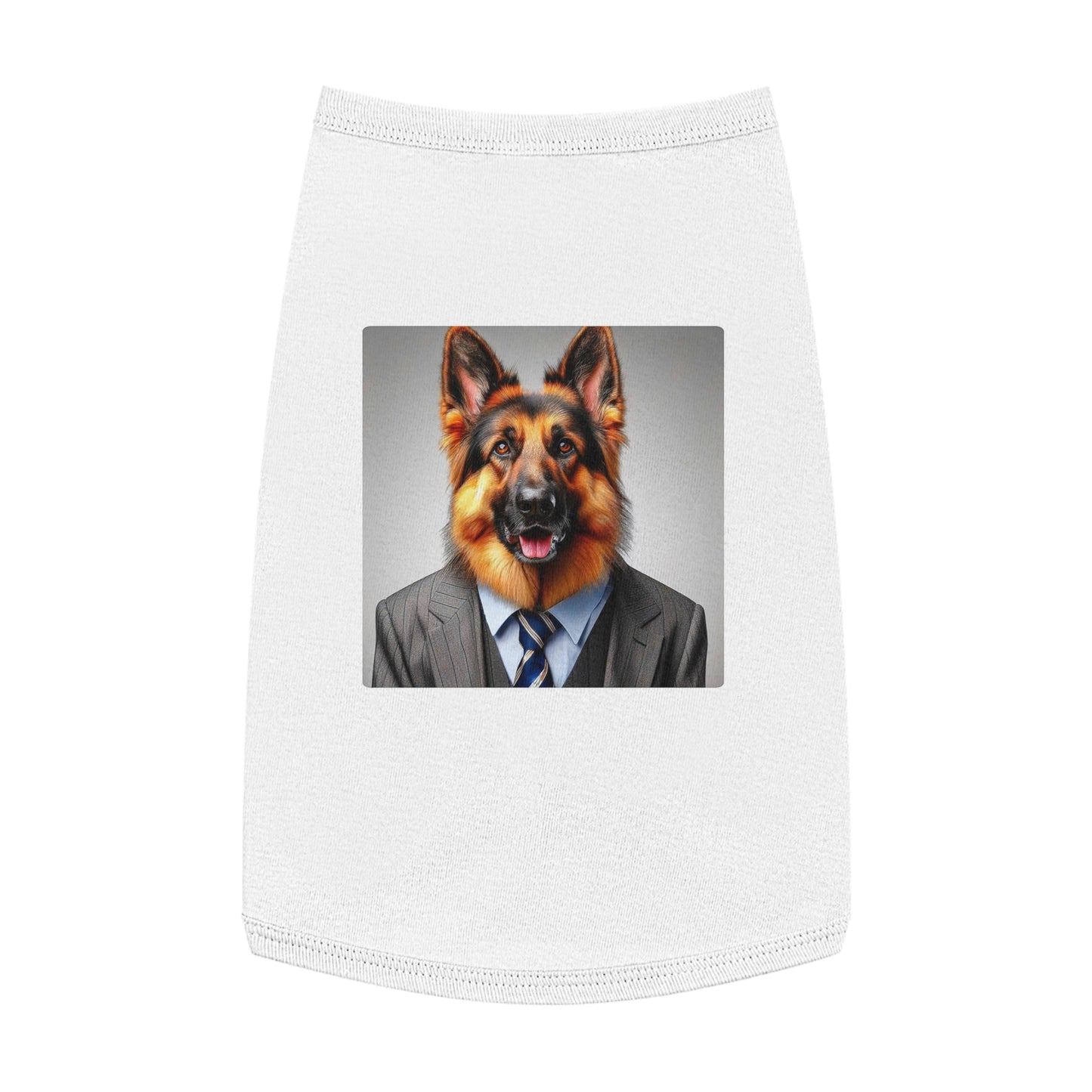 German Shepherd businessman Pets Printify L White