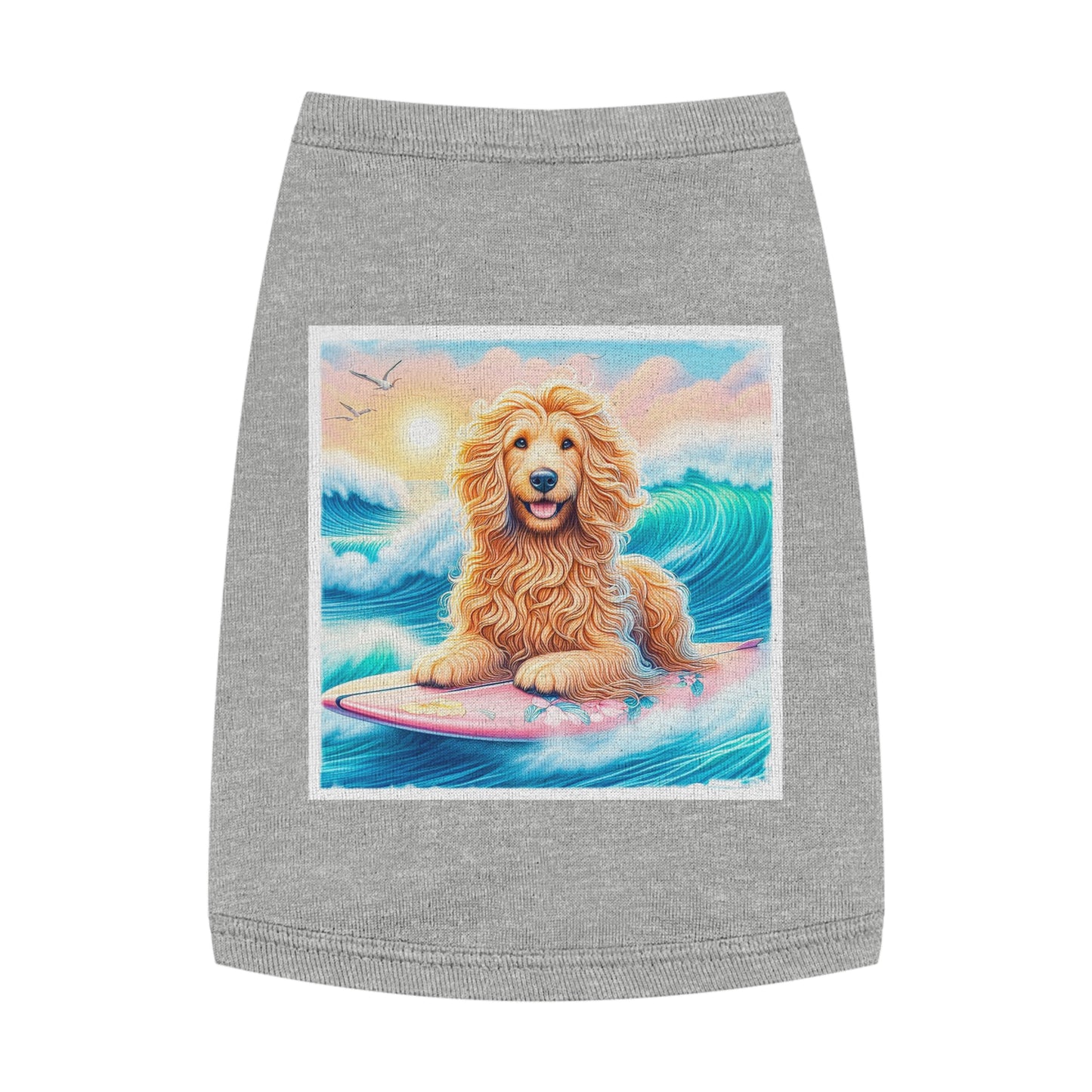 Pet Tank Golden Doodle pretty doggie t shirt Pets Printify M Heather