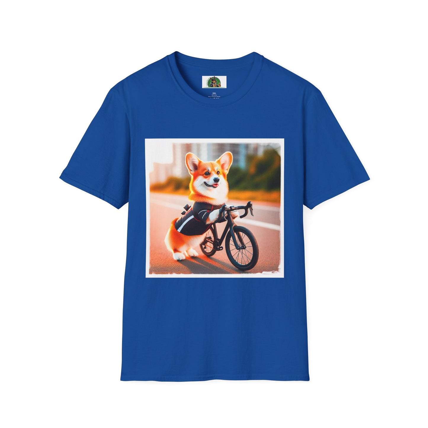 Pembroke Welsh Corgi tiny bike shirt T-Shirt Printify XS Royal