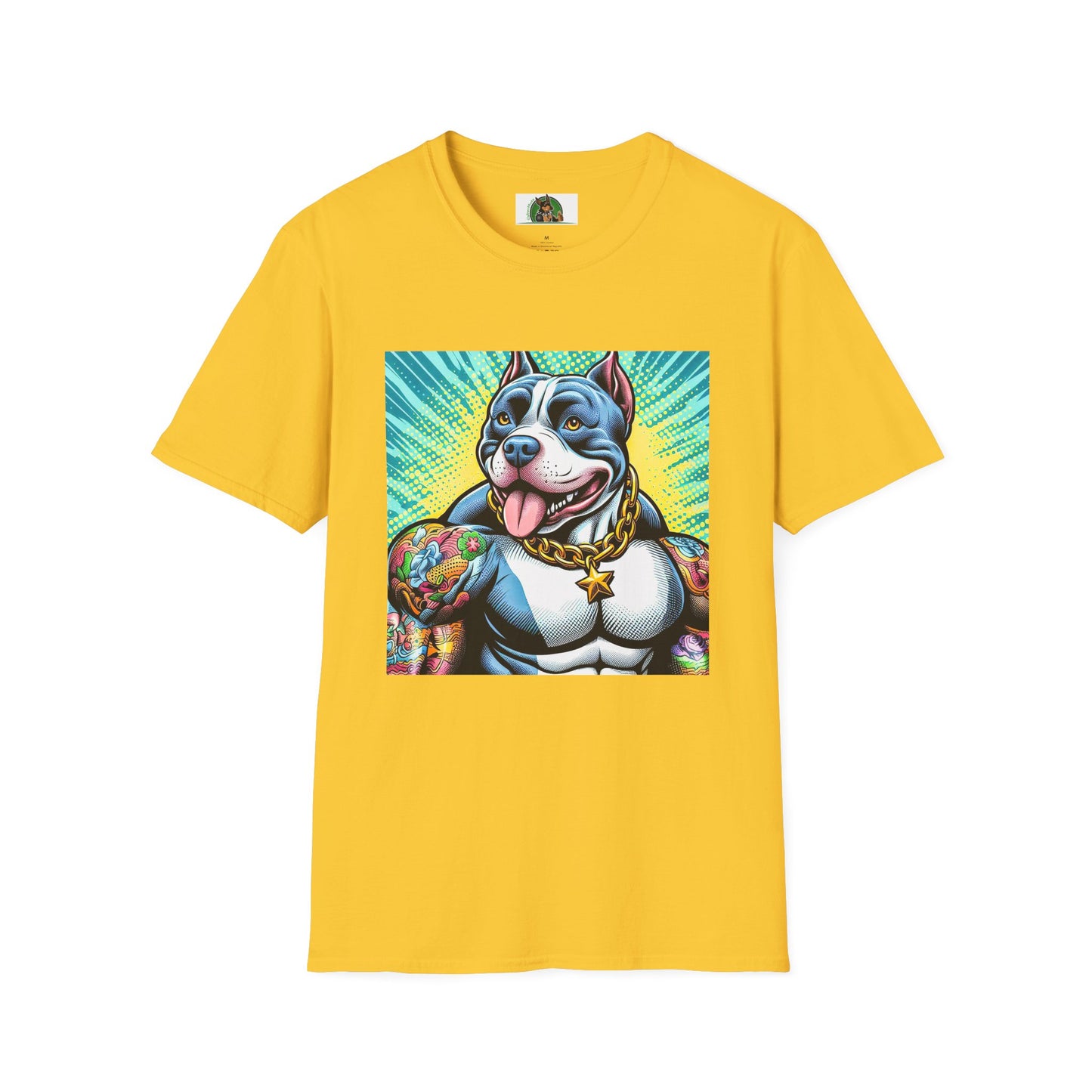 Pit Bull big muscles shirt T-Shirt Printify S Daisy