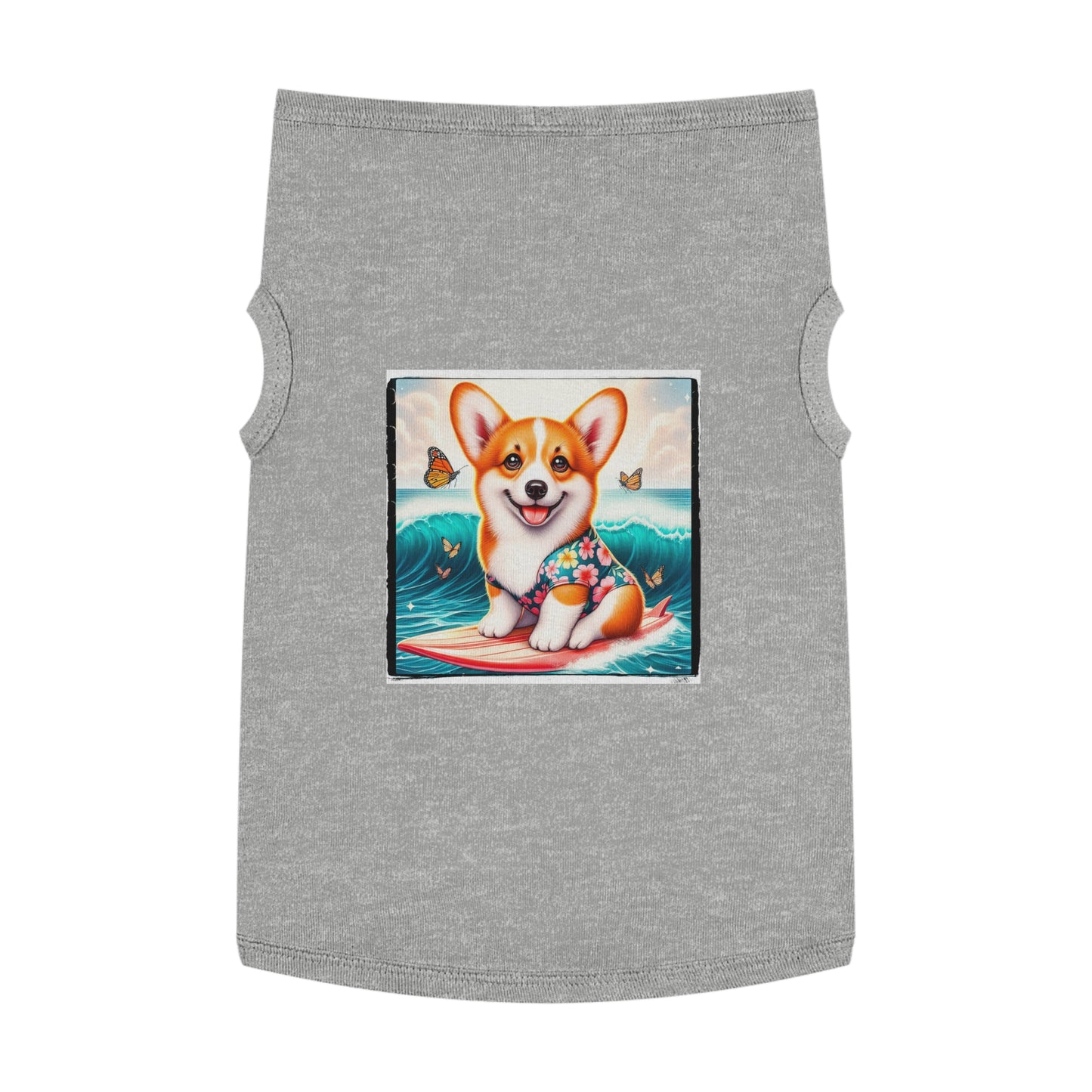 Pembroke Welsh Corgi tiny surfer Pets Printify XL Heather
