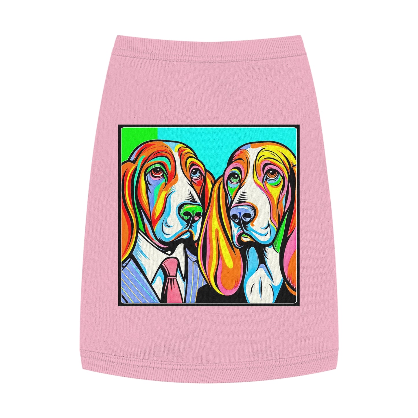 Pet Tank Top Basset Hound Pets Printify M Pink