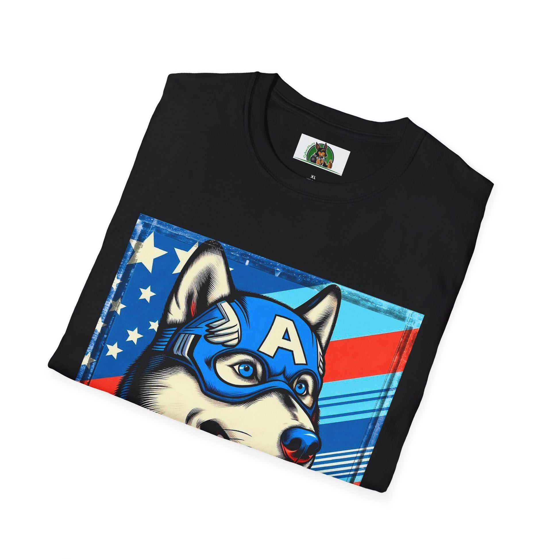 Husky super hero shirt T-Shirt Printify