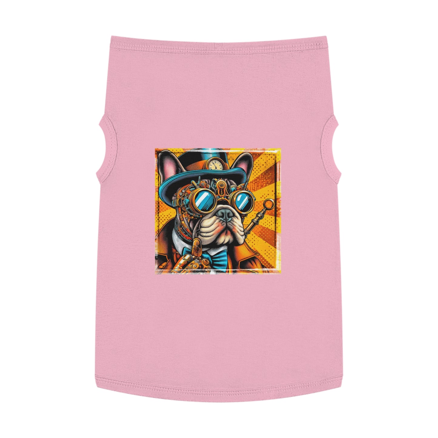 Pet Tank Top French Bulldog steampunk dude t shirt Pets Printify XL Pink