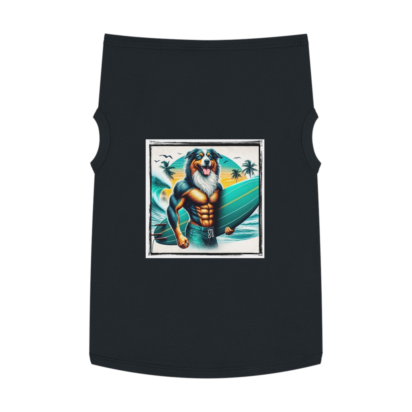 Pet Tank Top Australian Shepherd Pets Printify XL Black