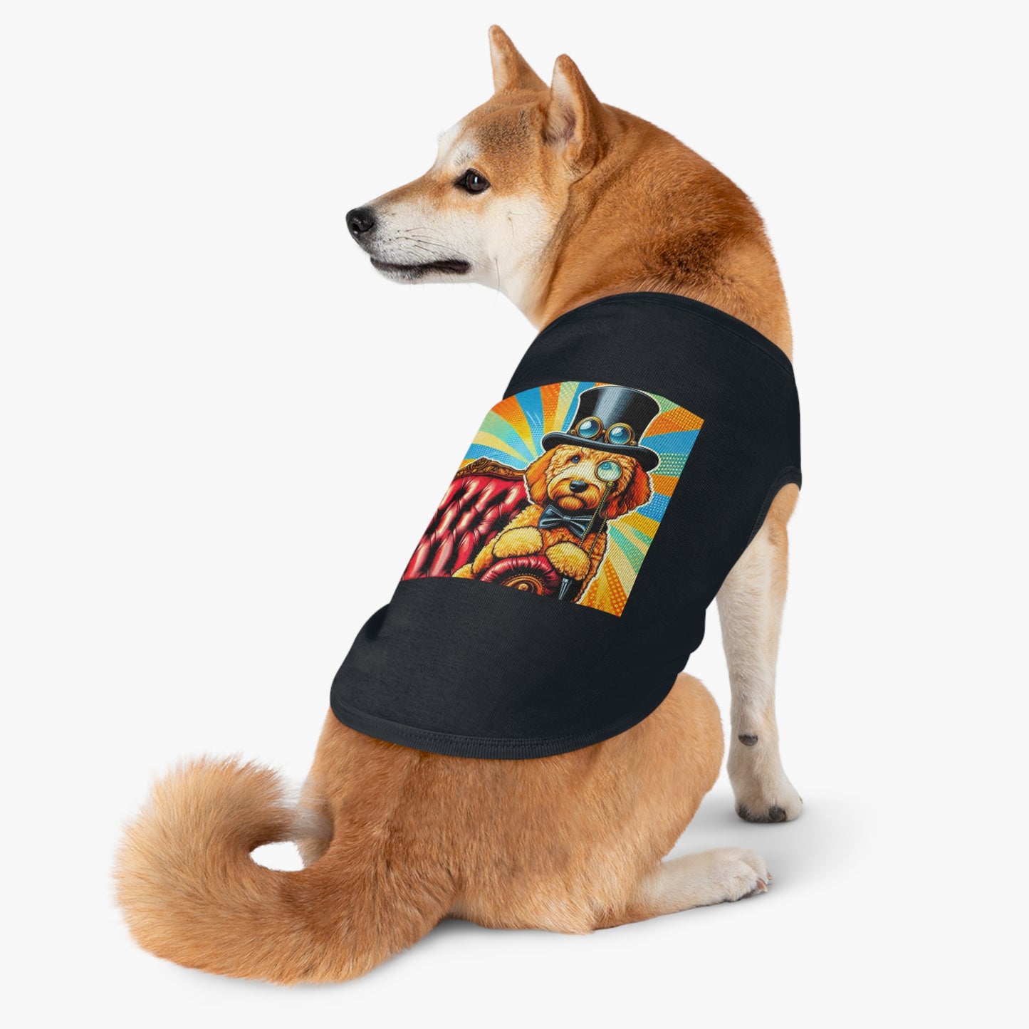 Pet Tank Golden Doodle steampunk shirt Pets Printify