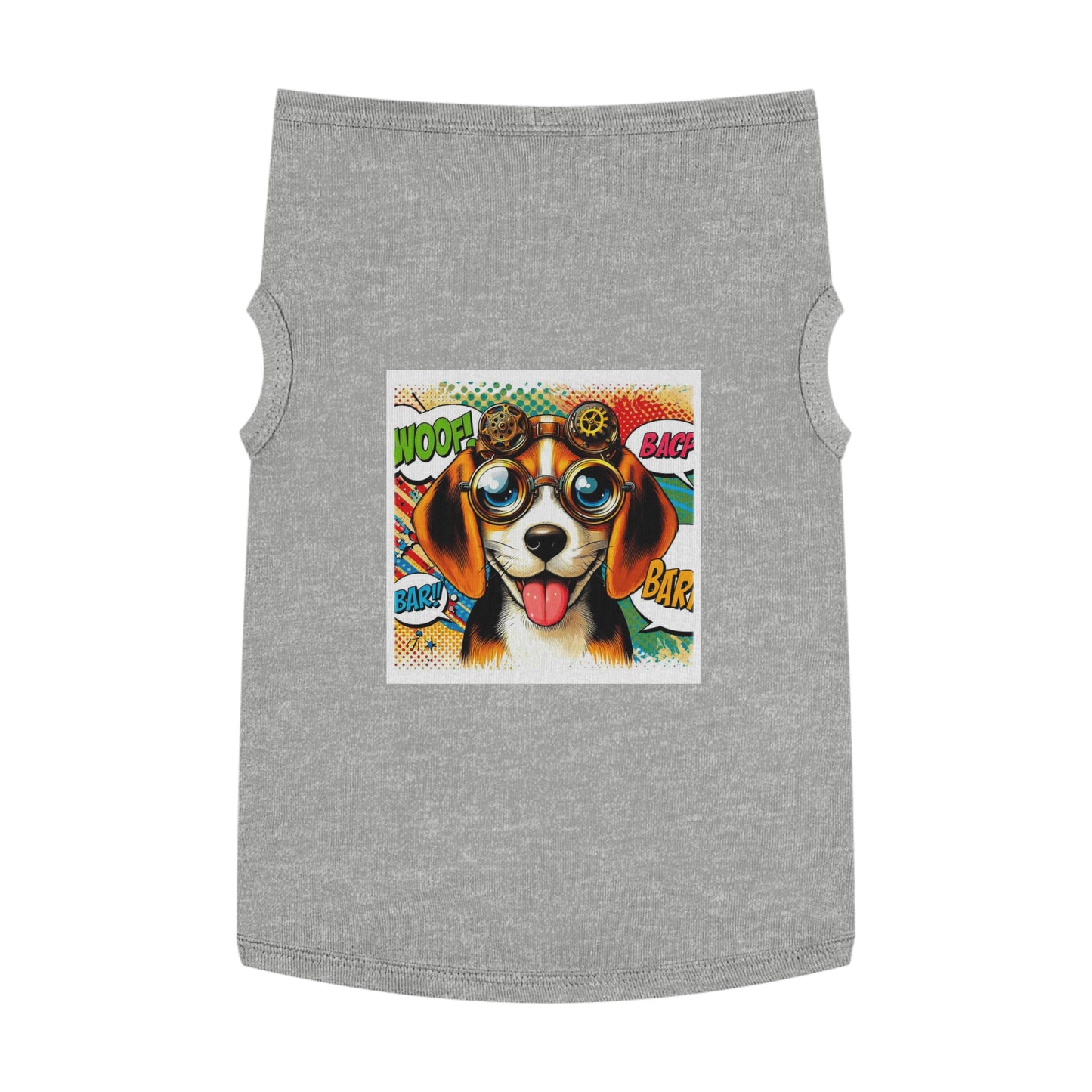 Pet Tank Top Wacky Beagle Pop Art Dog Pets Printify XL Heather