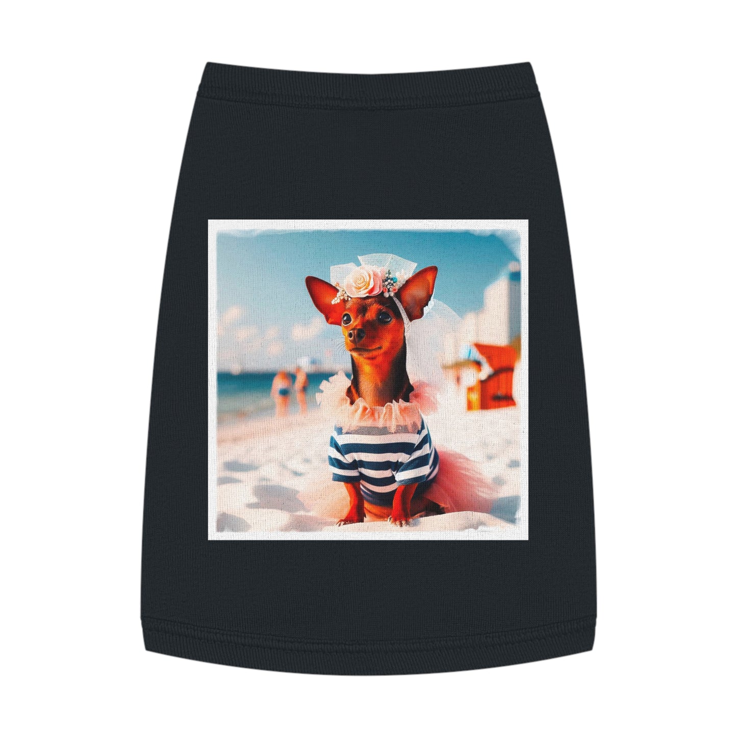 Dog Tank Top - Min Pin Tank Tops pretty bride Pets Printify
