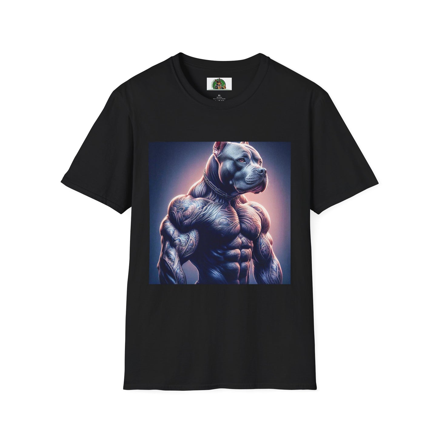 Pit Bull muscles man T-Shirt Printify XS Black