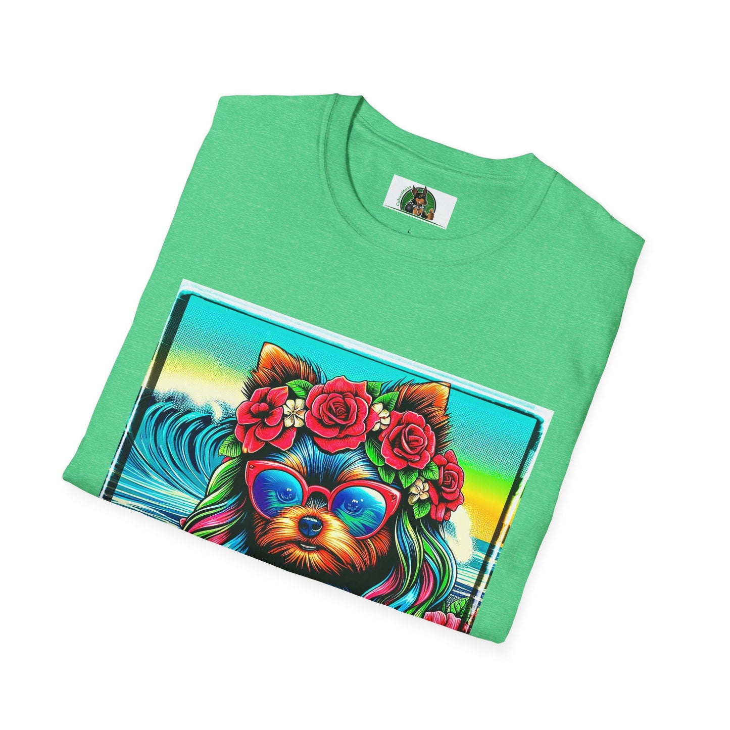 Yorkie flower girl shirt