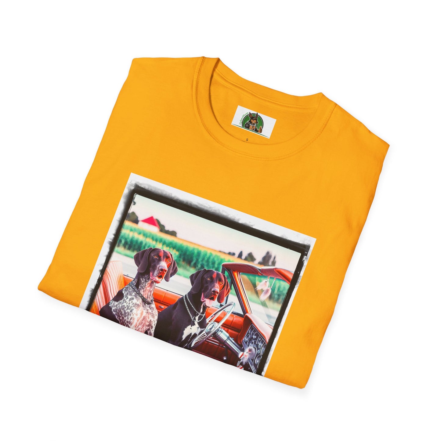Wacky German Shorthaired Pointer friends driving t shirt