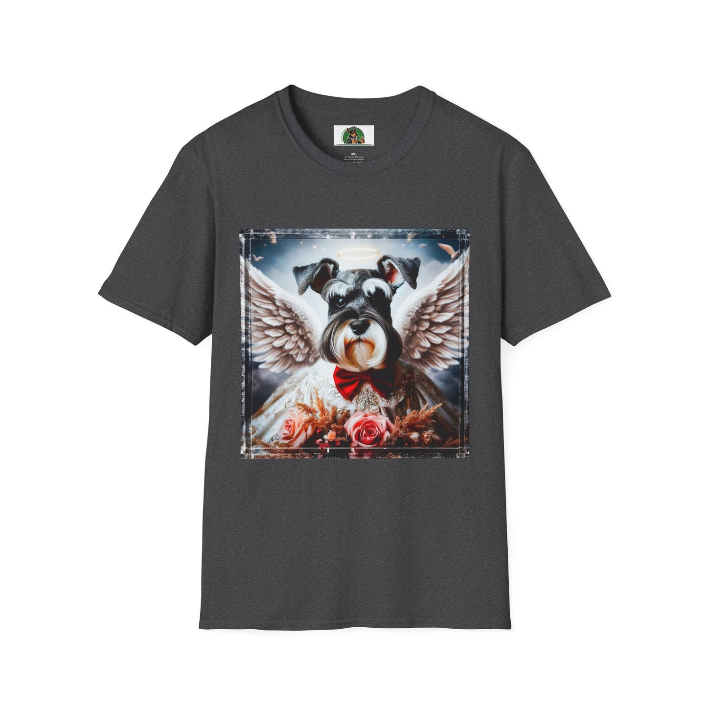 Miniture Schnauzer heavenly Angel shirt T-Shirt Printify XS Dark Heather