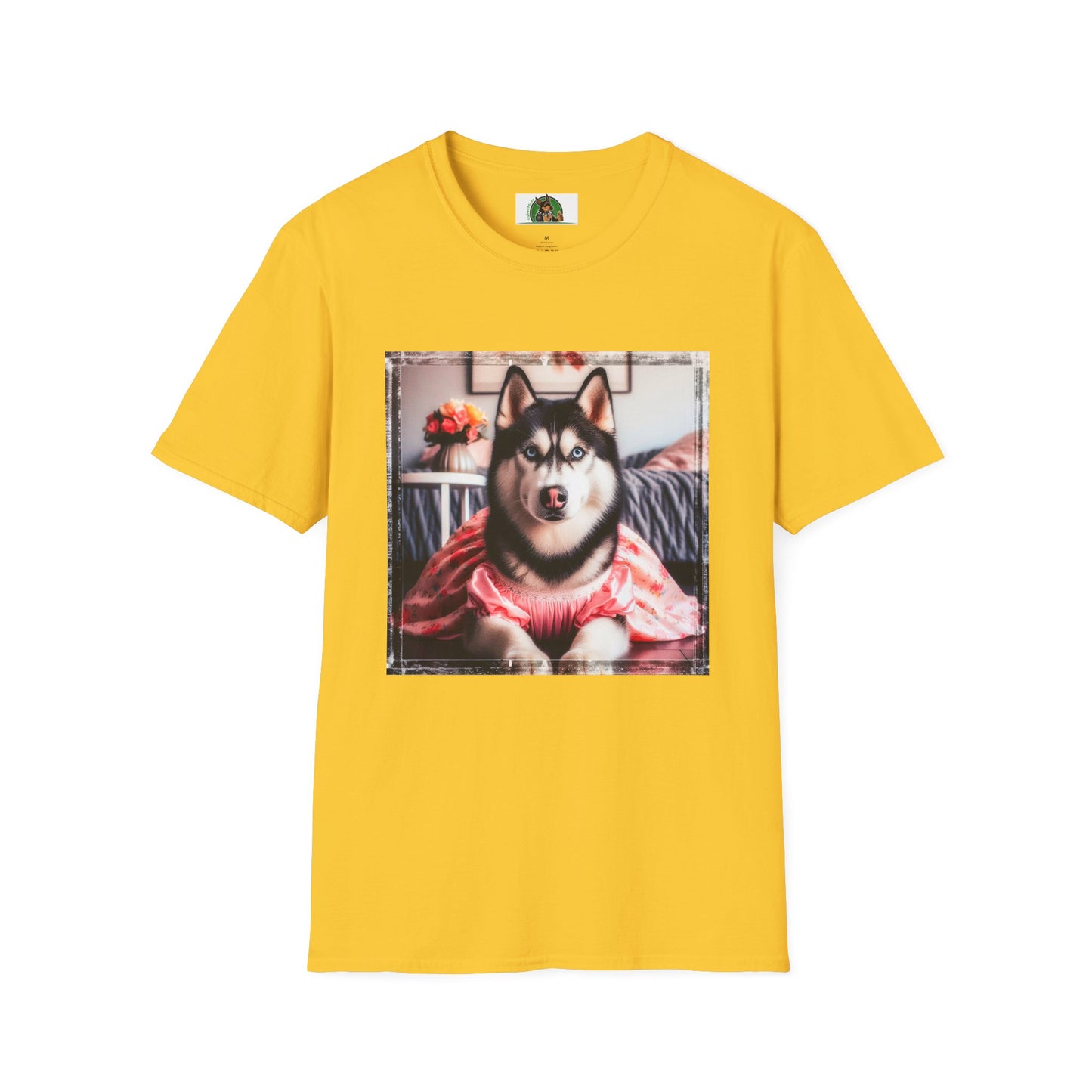 Husky pretty pink dress shirt T-Shirt Printify S Daisy