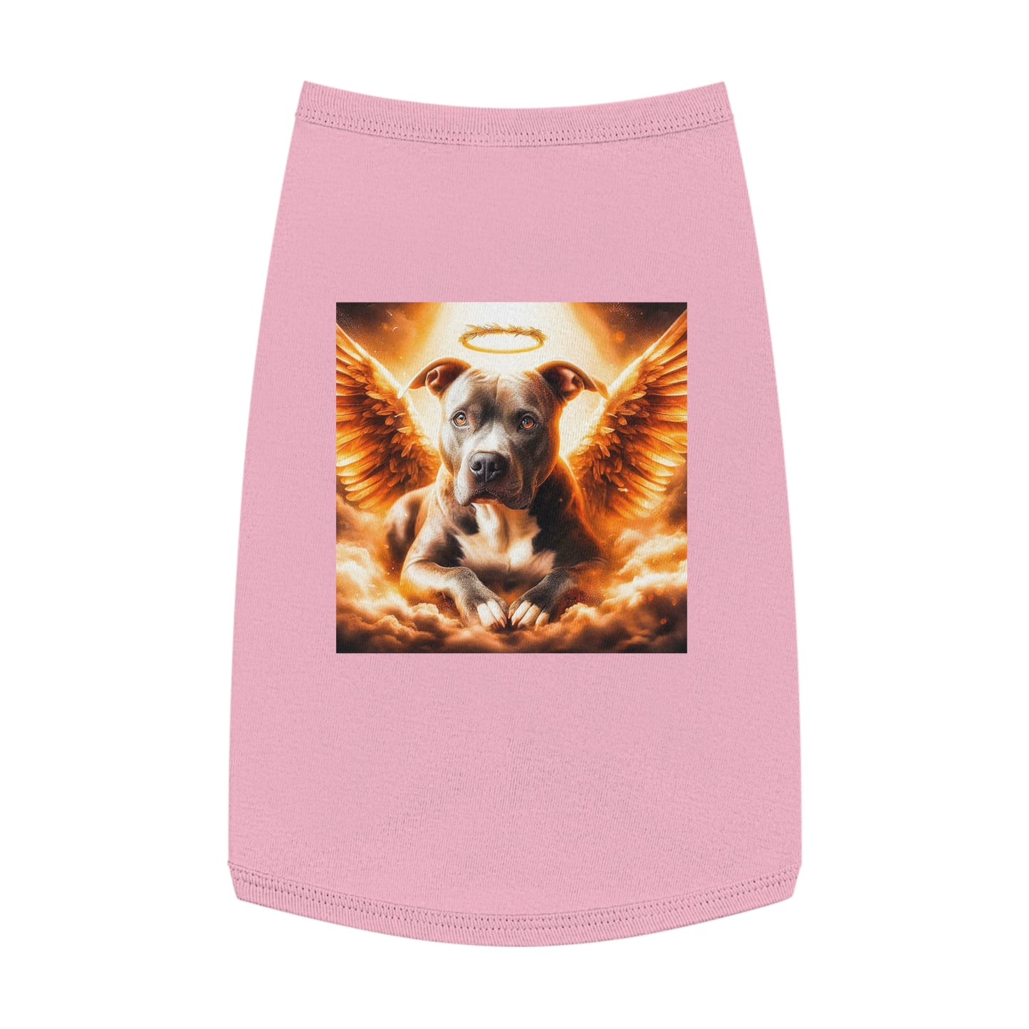 Pet Tank Top Pit Bull glowing Angel Pets Printify L Pink