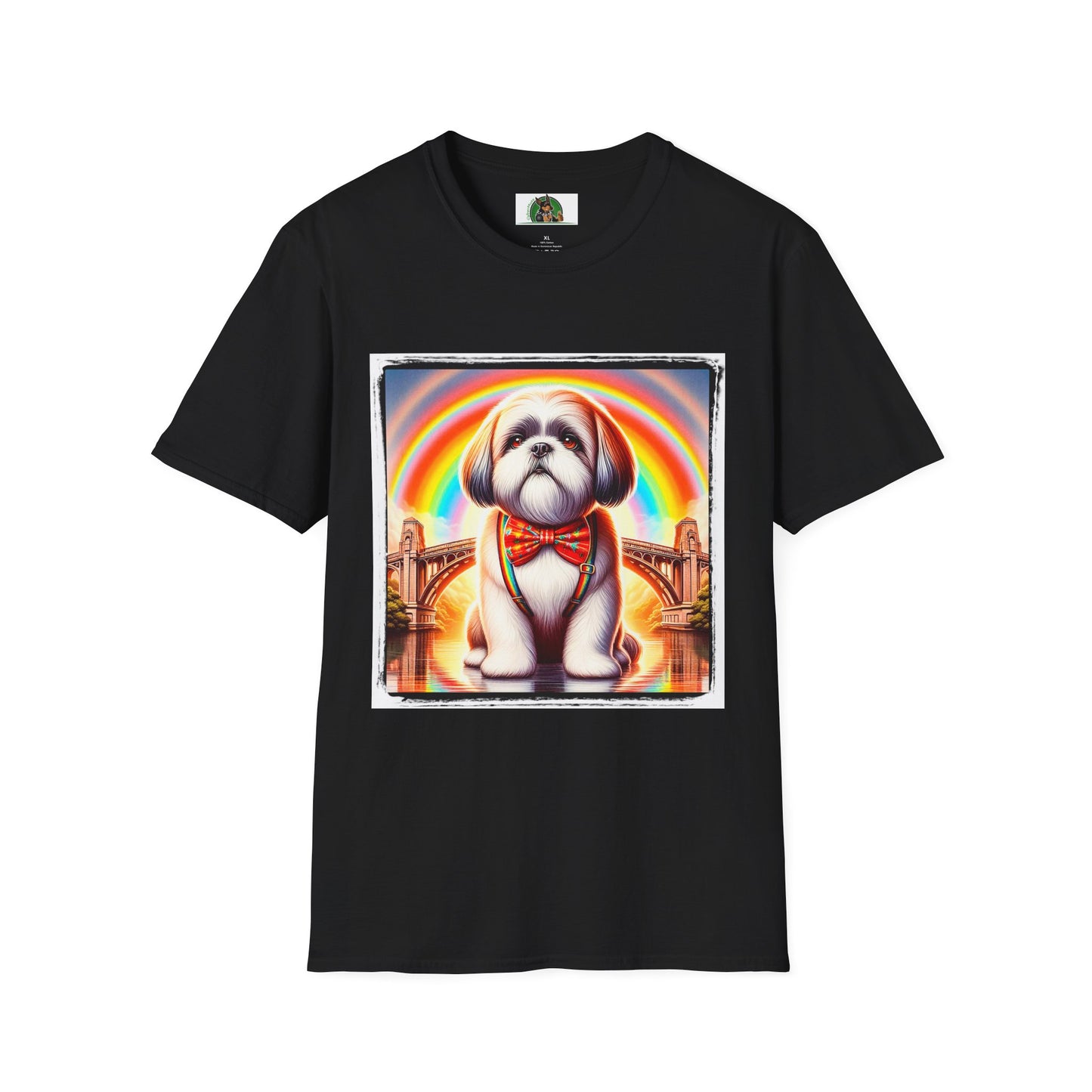Shih Tzu rainbow shirt. T-Shirt Printify XS Black
