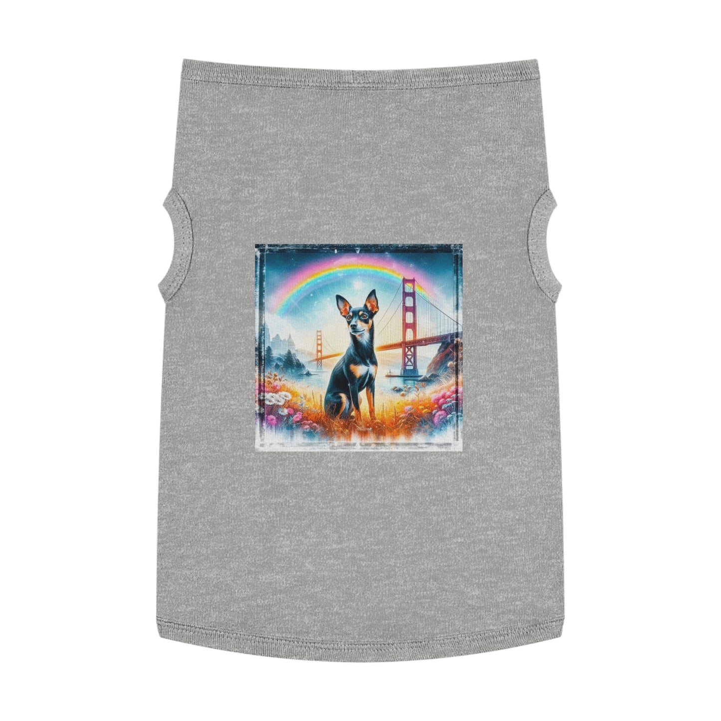 Pet Tank Top Rat Terrier rainbow bridge Pets Printify XL Heather