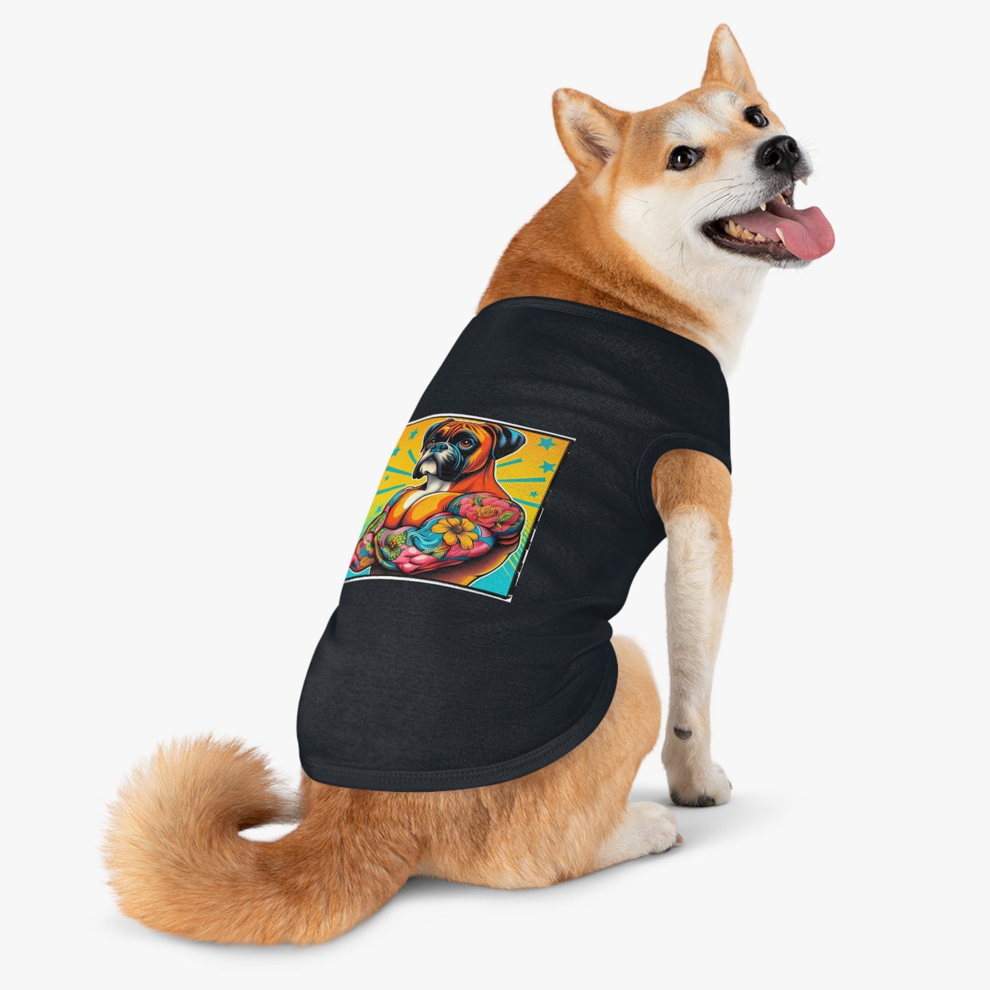 Pet Tank Top Boxer Tattooed Dog Pets Printify