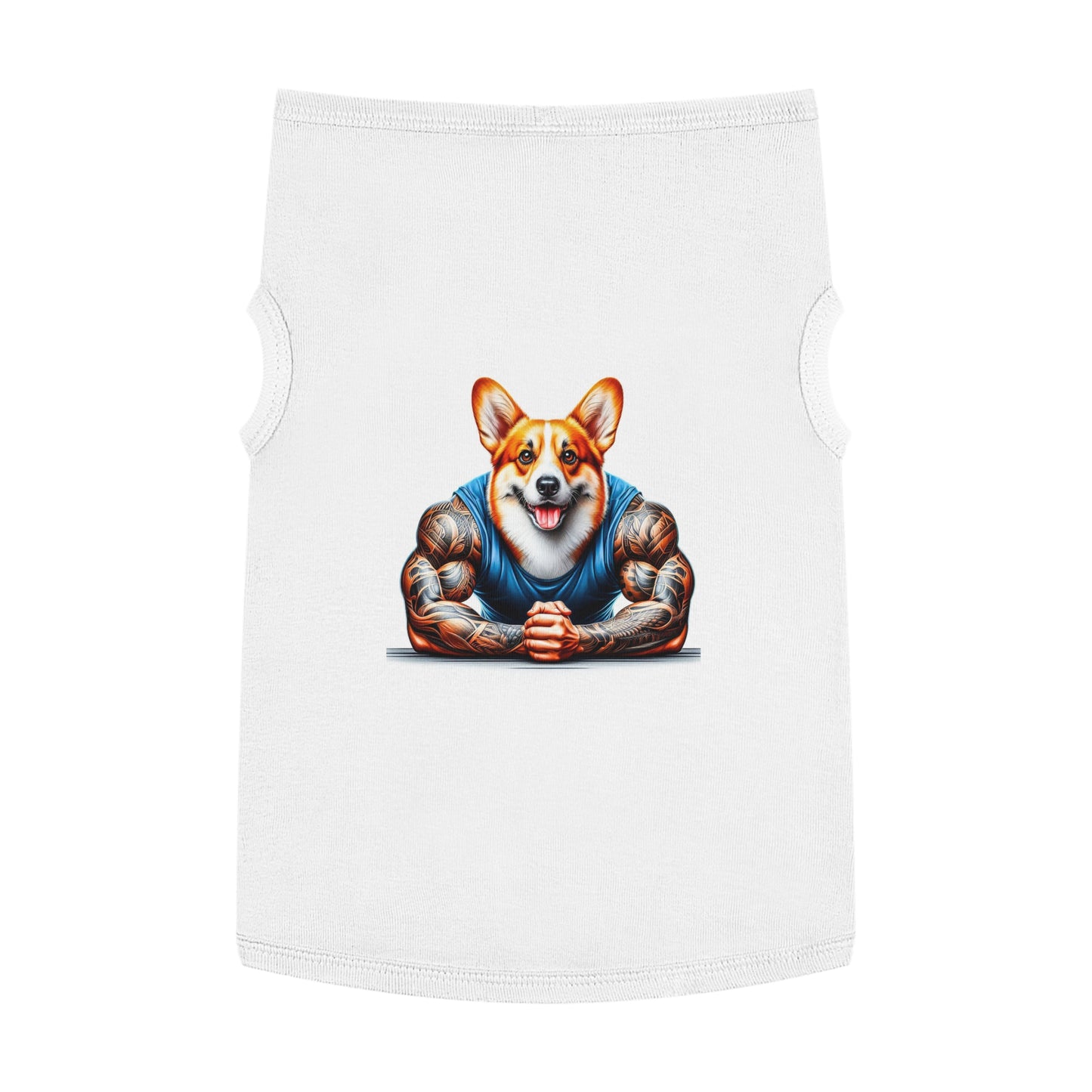 Pet Tank Top Pembroke Welsh Corgi arm day Pets Printify