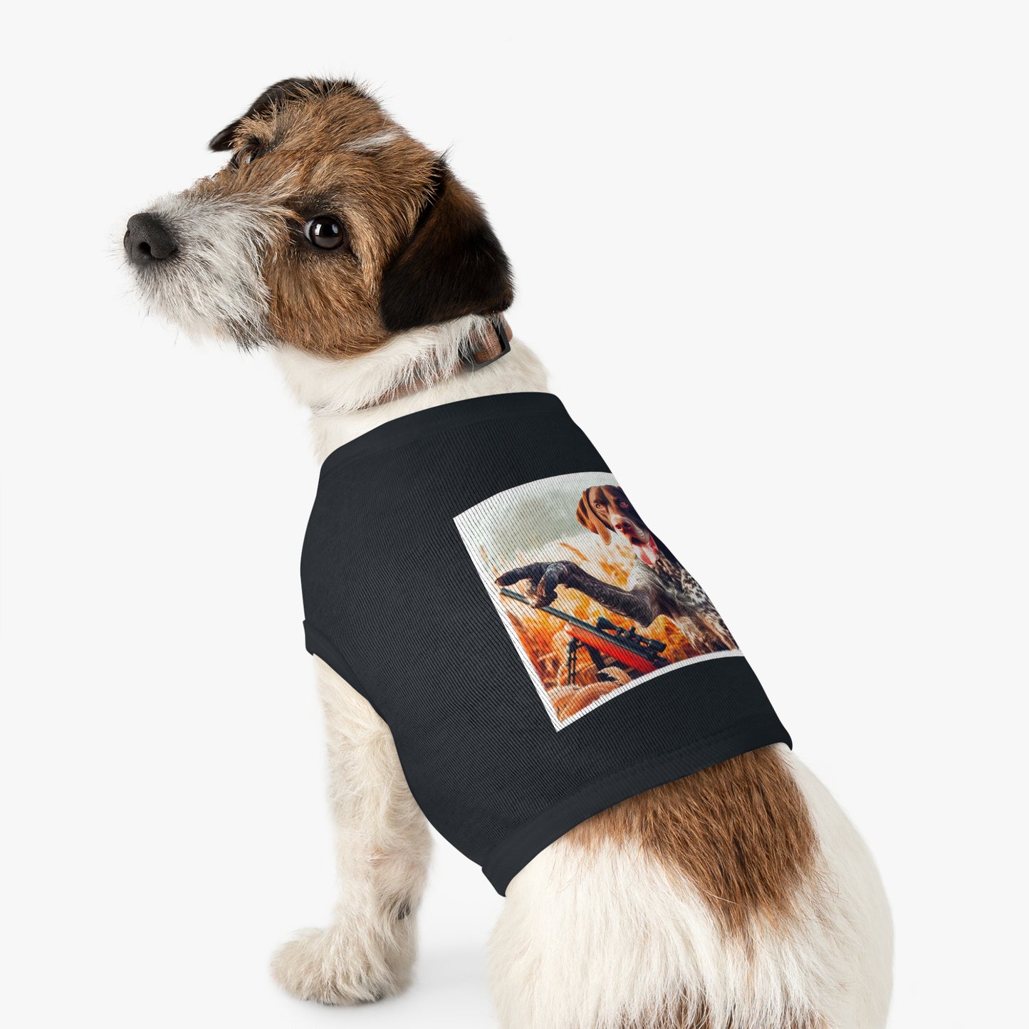Wacky Pet Tank Top German Shorthaired Pointer violin playing t shirt Pets Printify