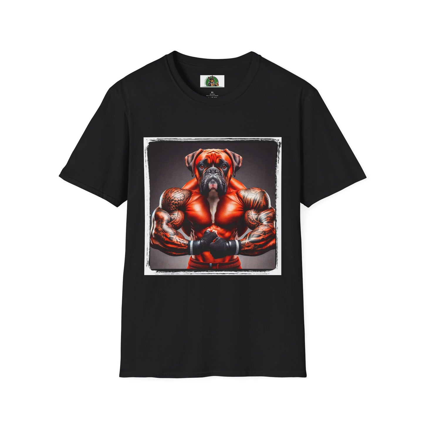 Boxer Muscle Dog Shirt T-Shirt Printify XS Black