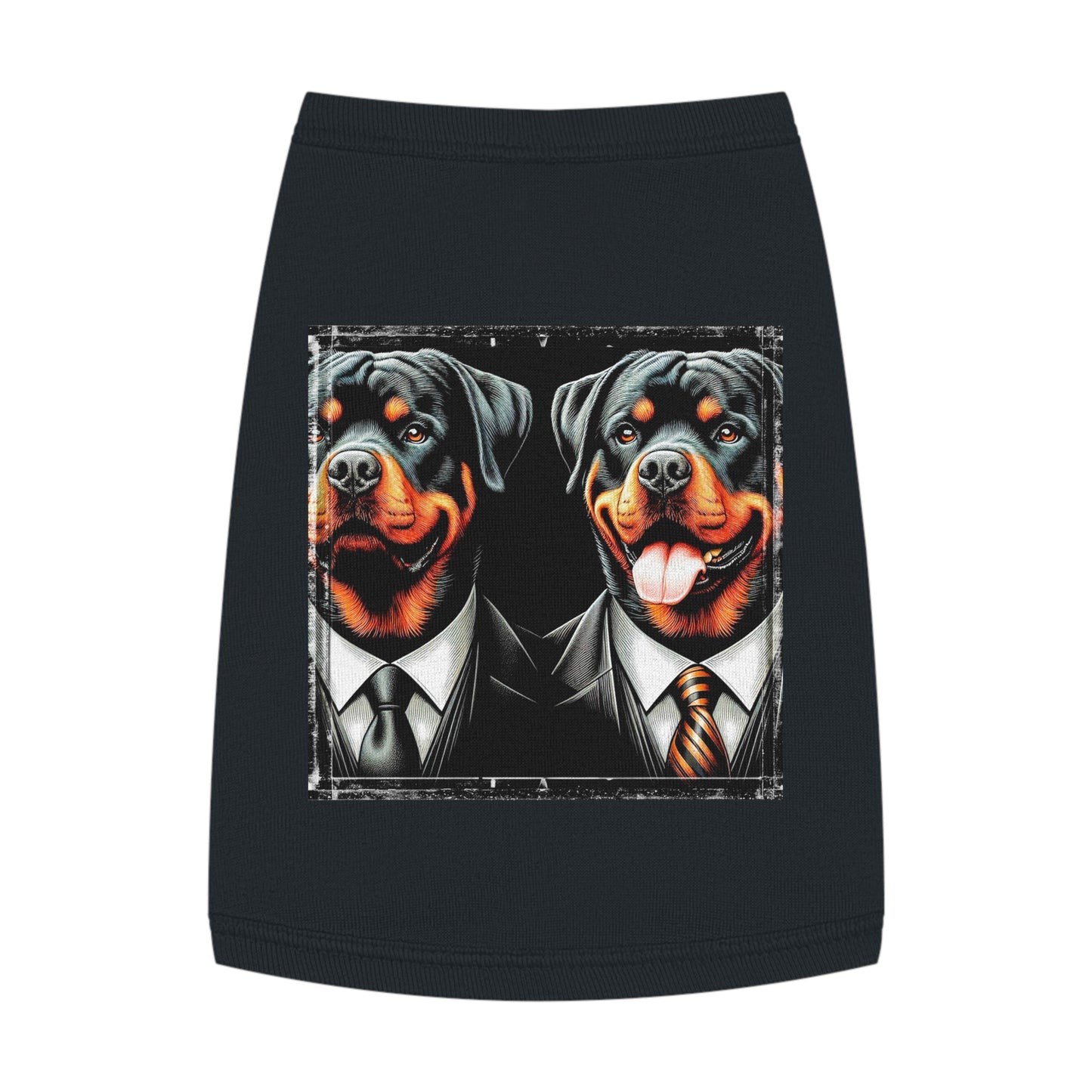 Pet Tank Top Rottie two suits Pets Printify M Black