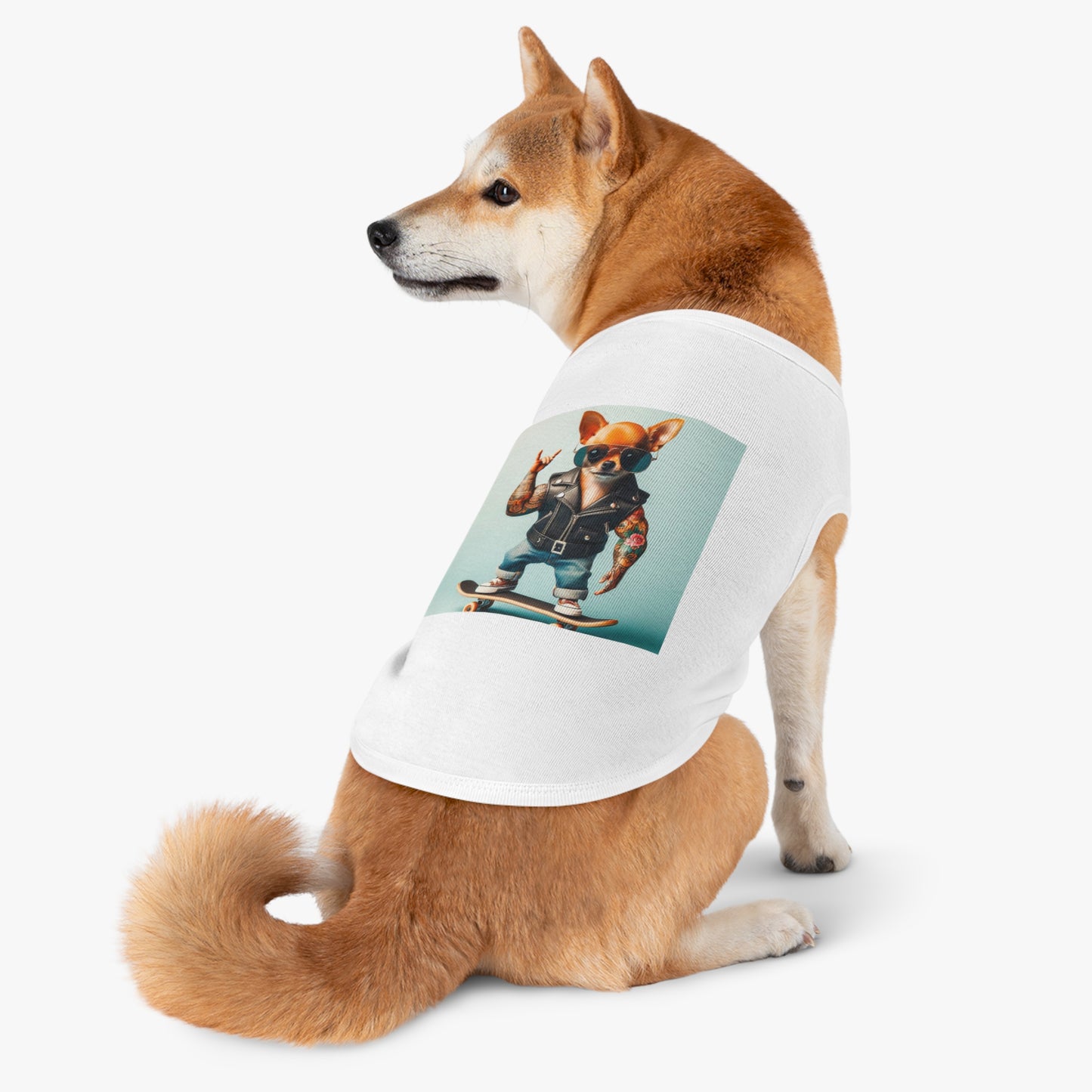 Pet Tank Top Chihuahua skating t shirt