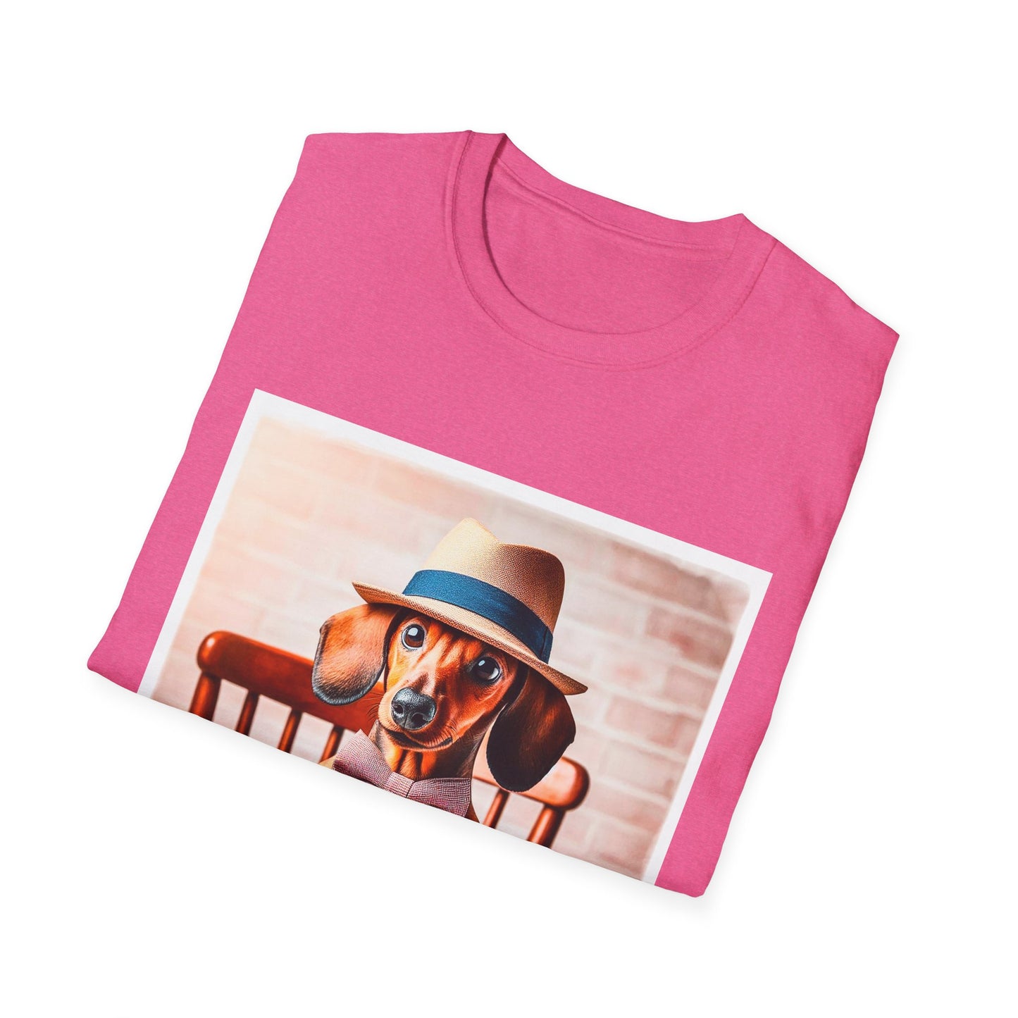 Dachshund reading news t shirt