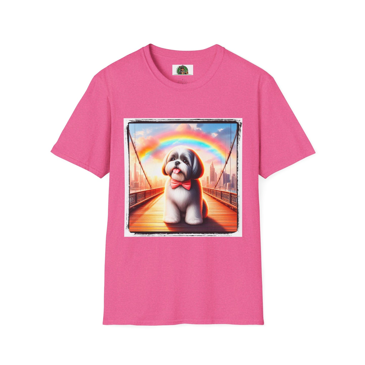 Shih Tzu rainbow shirt T-Shirt Printify S Heather Heliconia